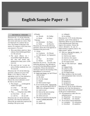 CUET English Sample Paper 8