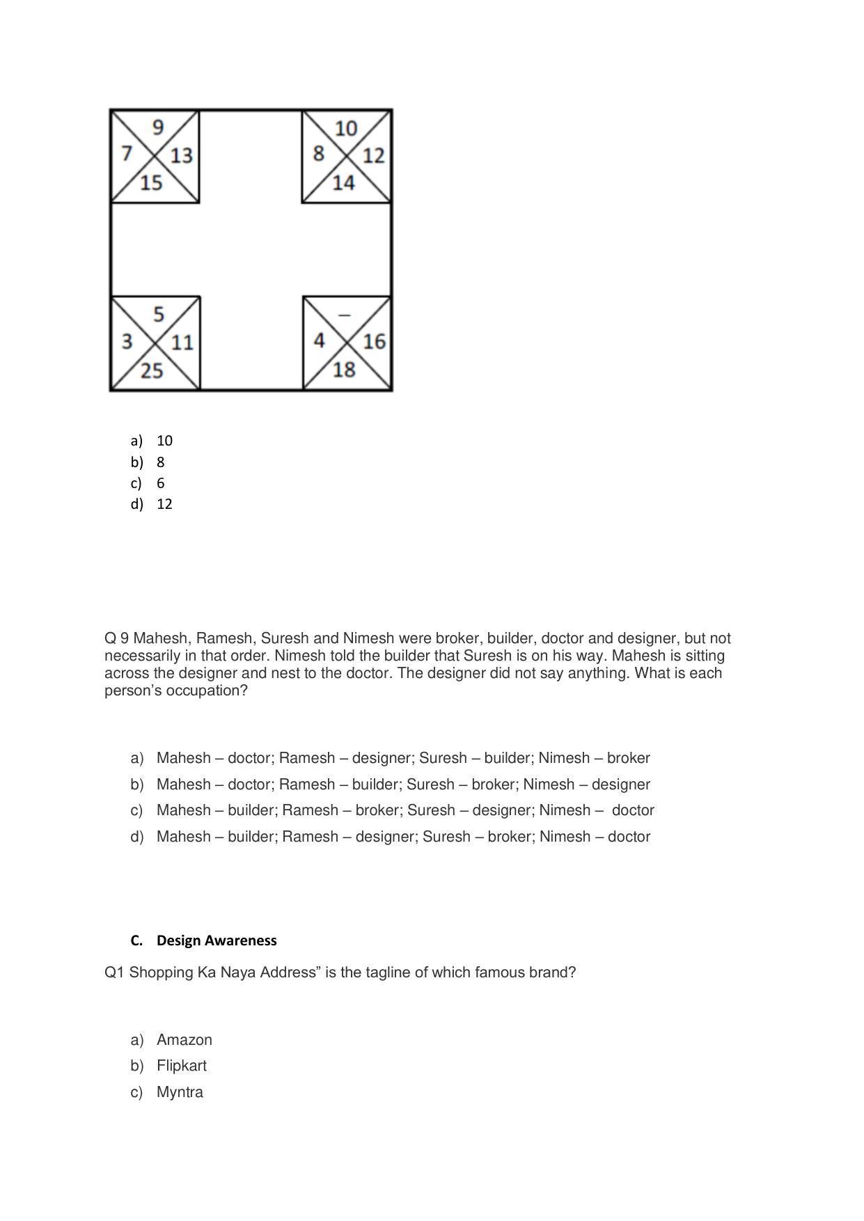 UPES M.Des Sample Papers - Page 6