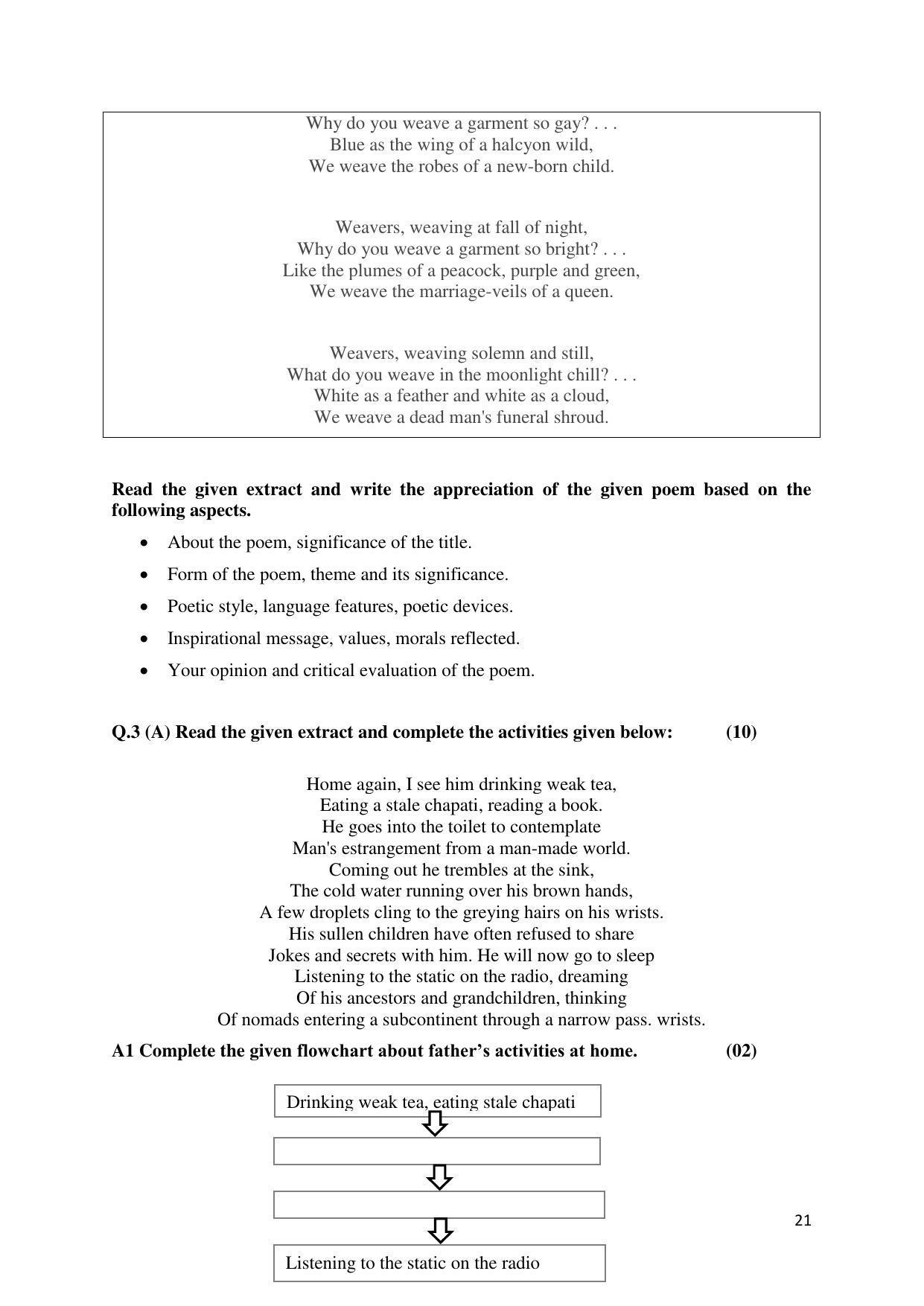 Maharashtra Board Class 12 English Sample Papers - Page 22