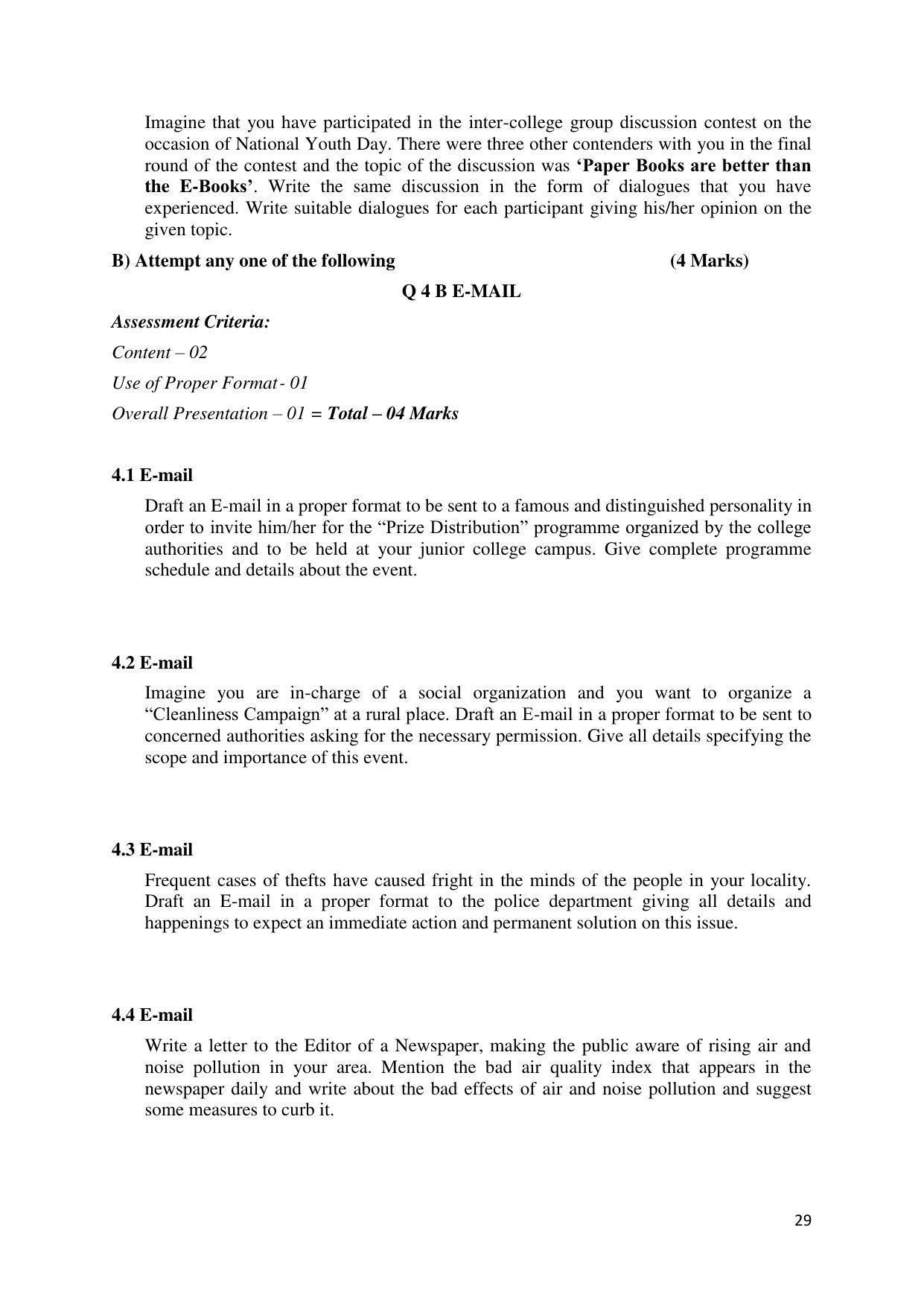 Maharashtra Board Class 12 English Sample Papers - Page 30
