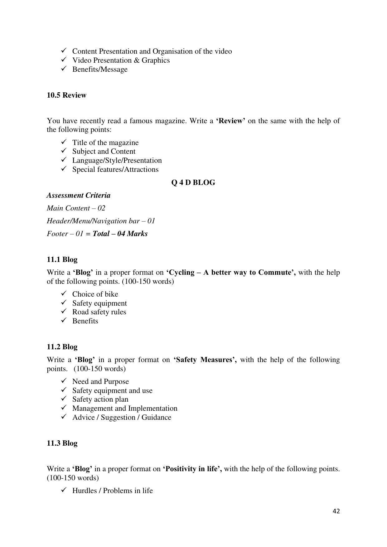 Maharashtra Board Class 12 English Sample Papers - Page 43