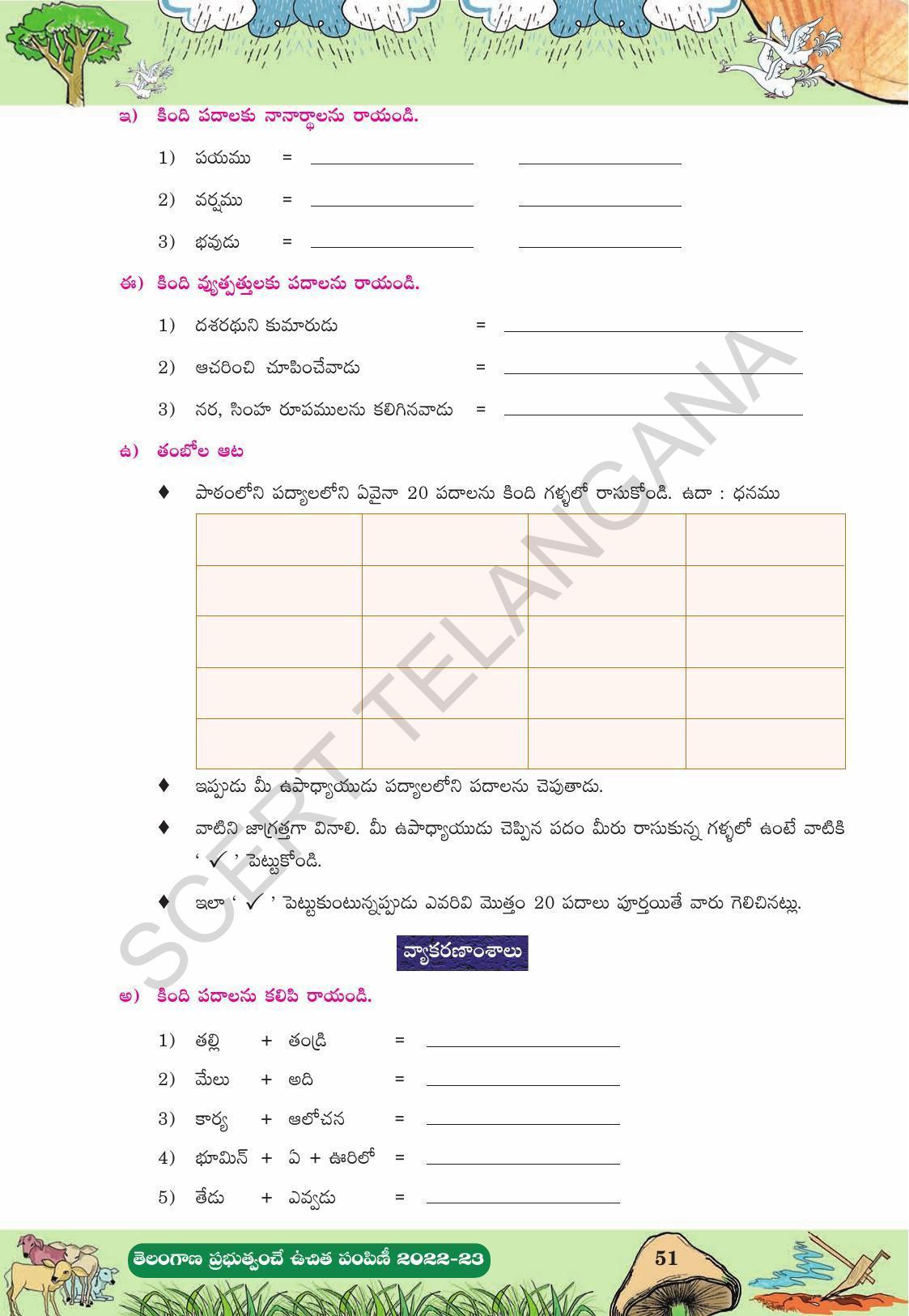 TS SCERT Class 10 Second Language (Telugu Medium) Text Book - Page 121