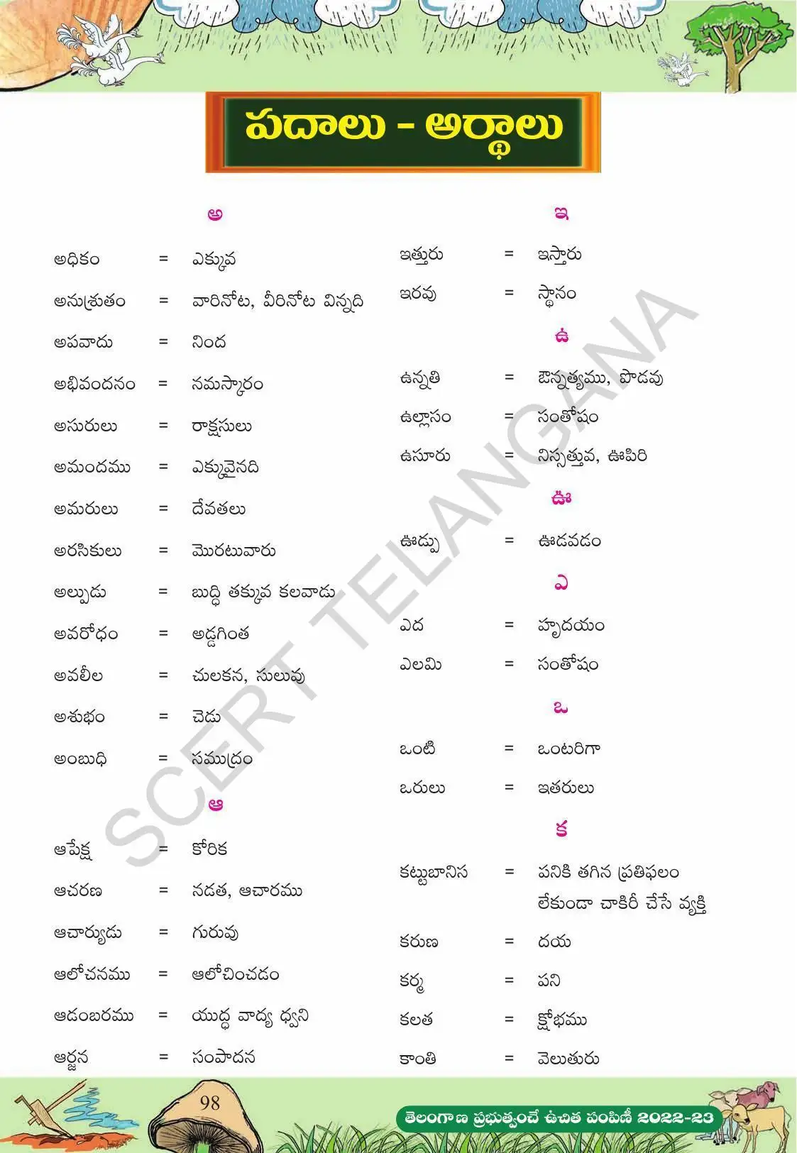 TS SCERT Class 10 Second Language (Telugu Medium) Text Book - Page 216