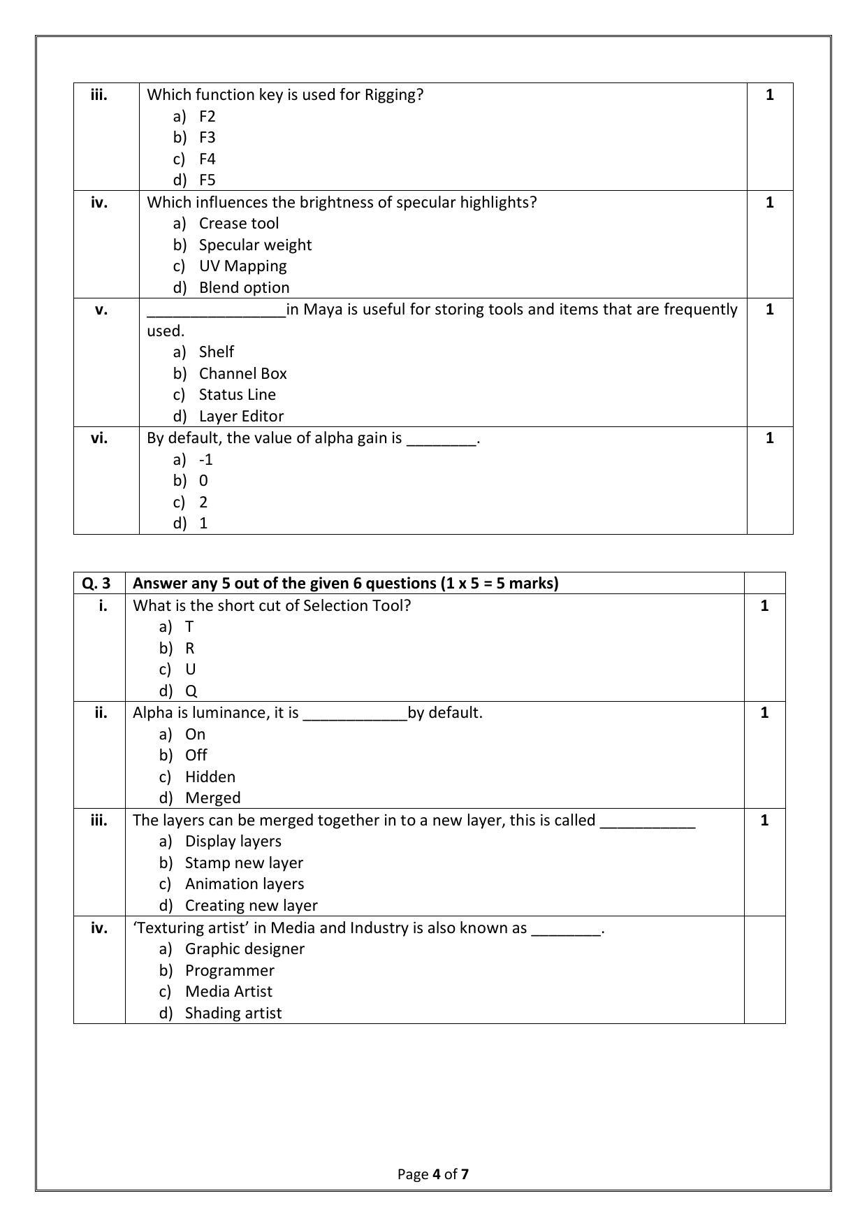 CBSE Class 10 (Skill Education) Multi Media Sample Papers 2023 - Page 4