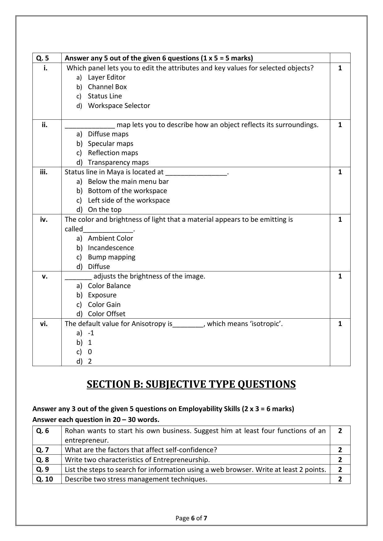 CBSE Class 10 (Skill Education) Multi Media Sample Papers 2023 - Page 6