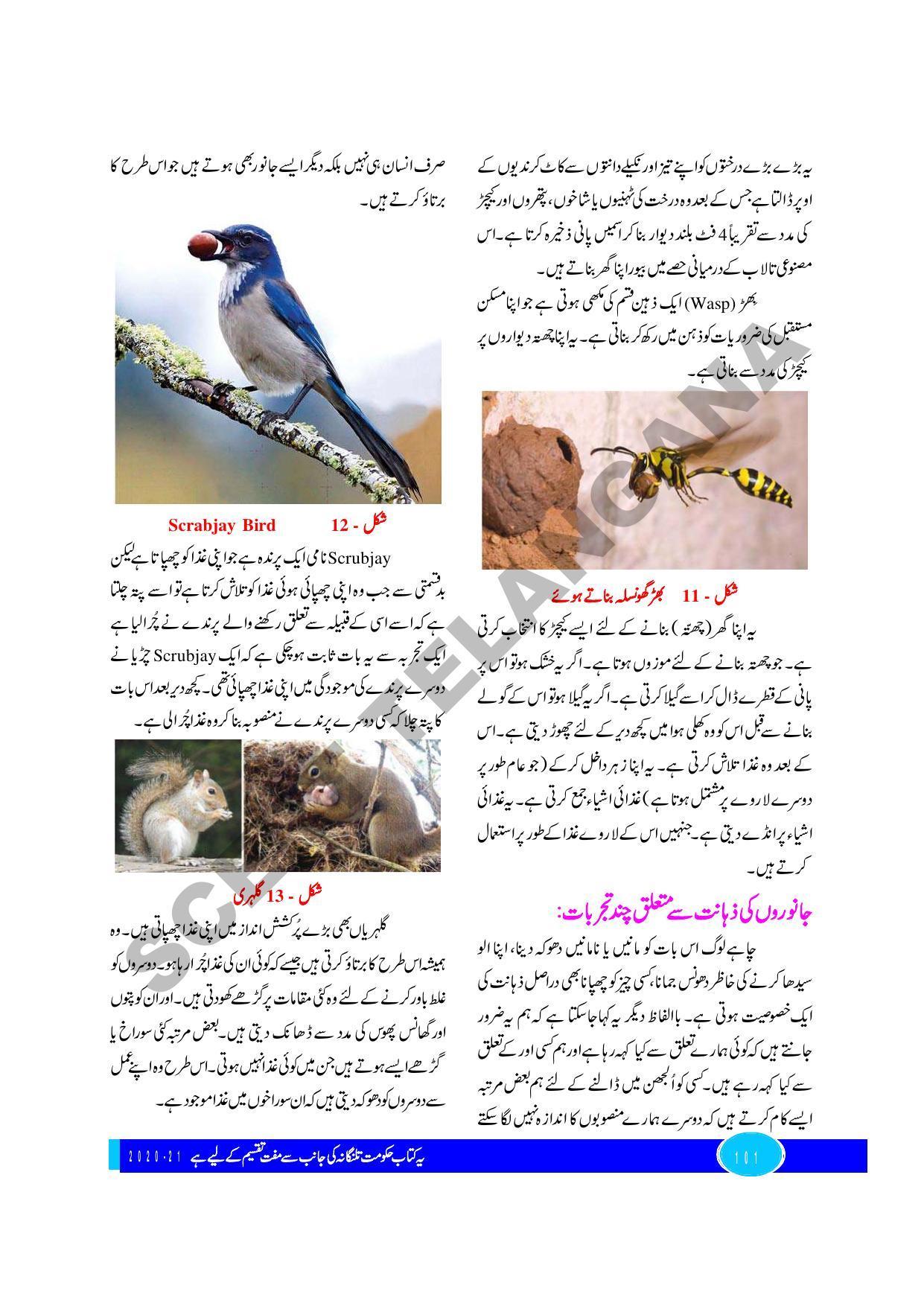 TS SCERT Class 9 Biological Science (Urdu Medium) Text Book - Page 113