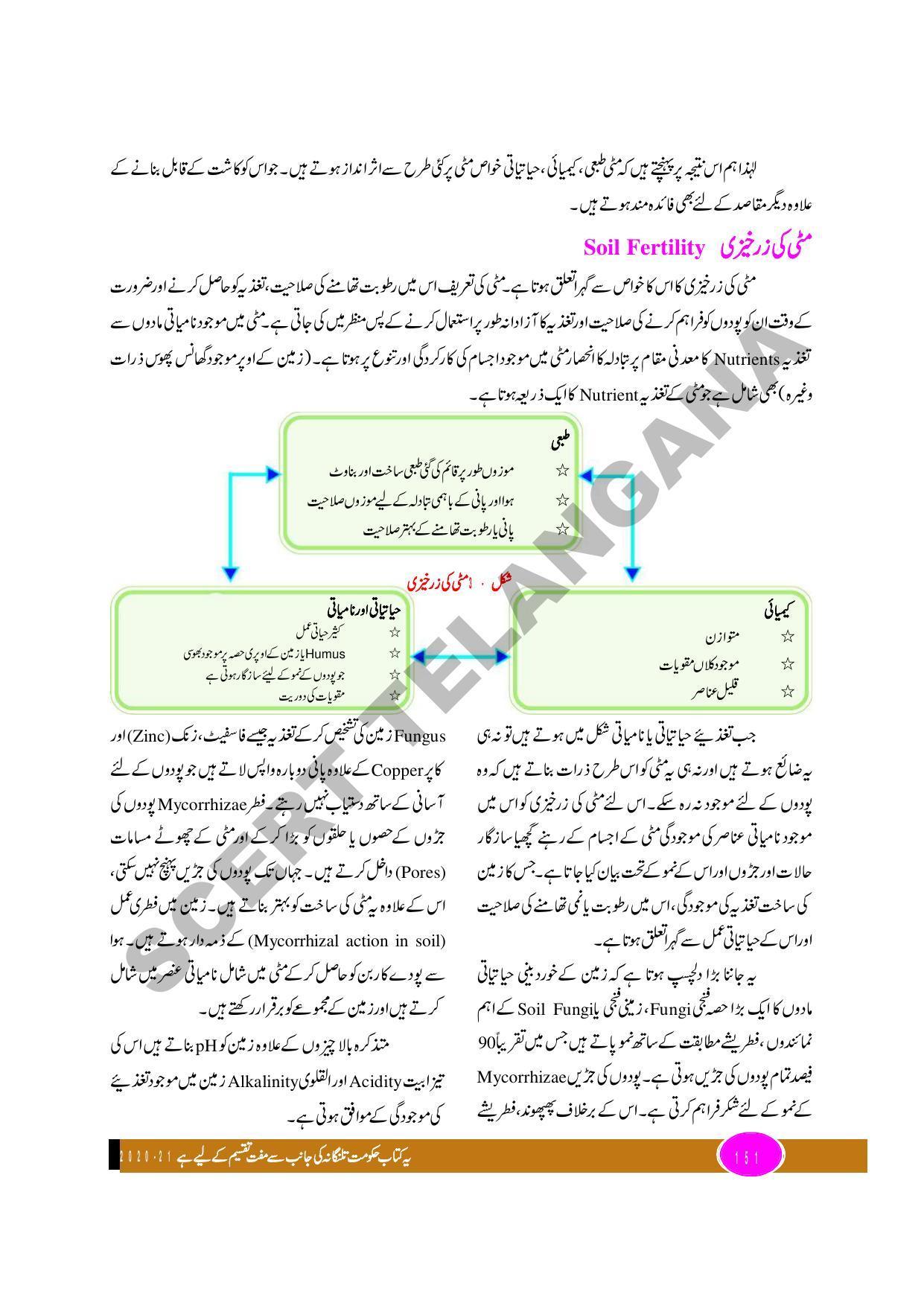 TS SCERT Class 9 Biological Science (Urdu Medium) Text Book - Page 163