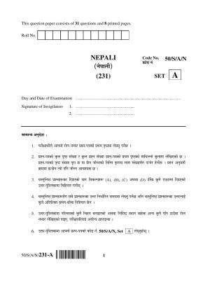 NIOS April 2015 Class 10 Nepali Question Paper