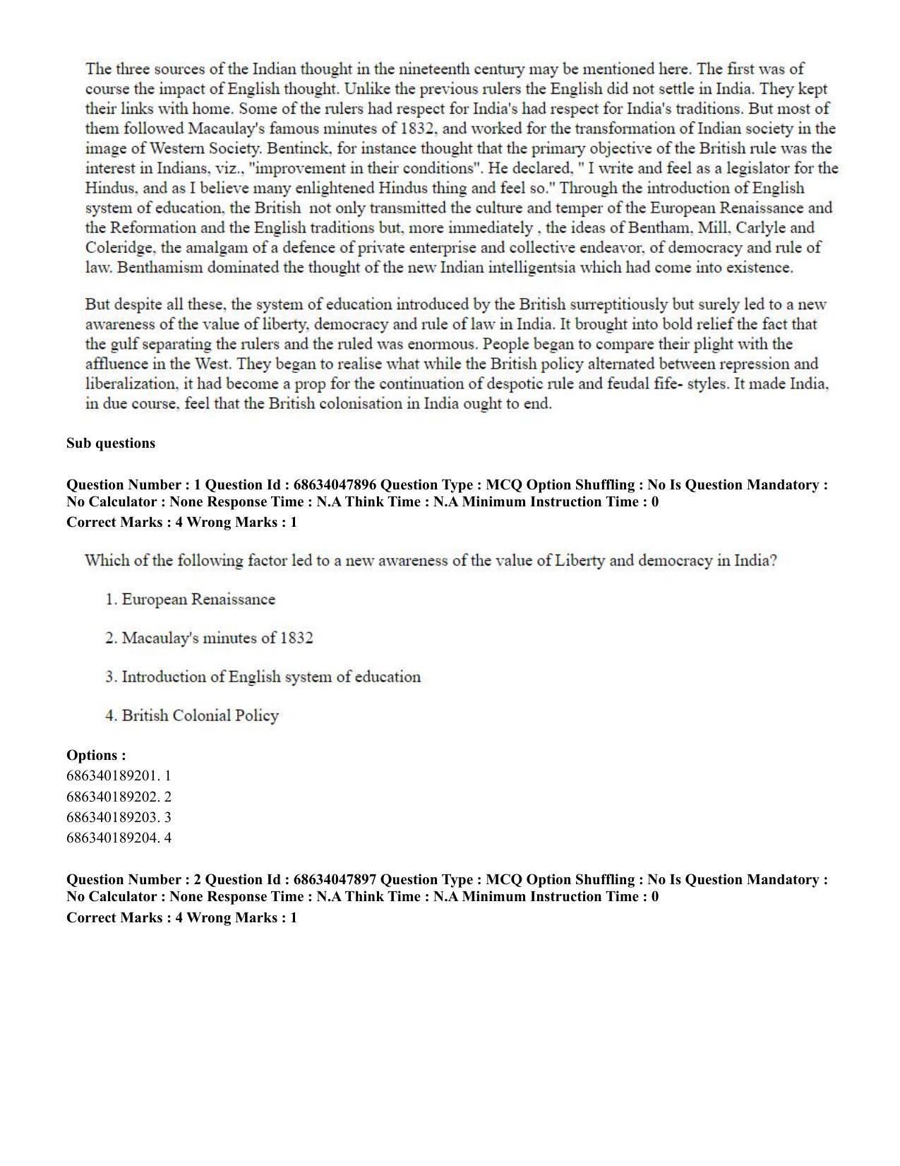 CUET PG 2023: HUQP21 – Social Work (Eng) - Shift 2 (30-06-2023) Question Paper - Page 2