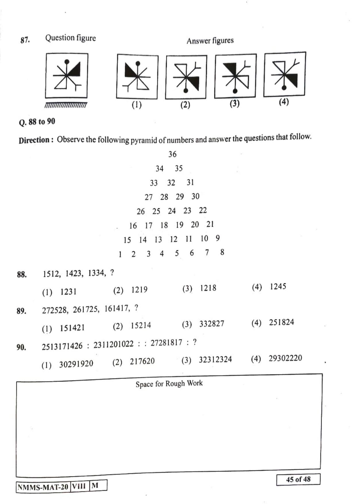MAT URDU 2020-21 Class 8 Maharashtra NMMS Question Papers - Page 45