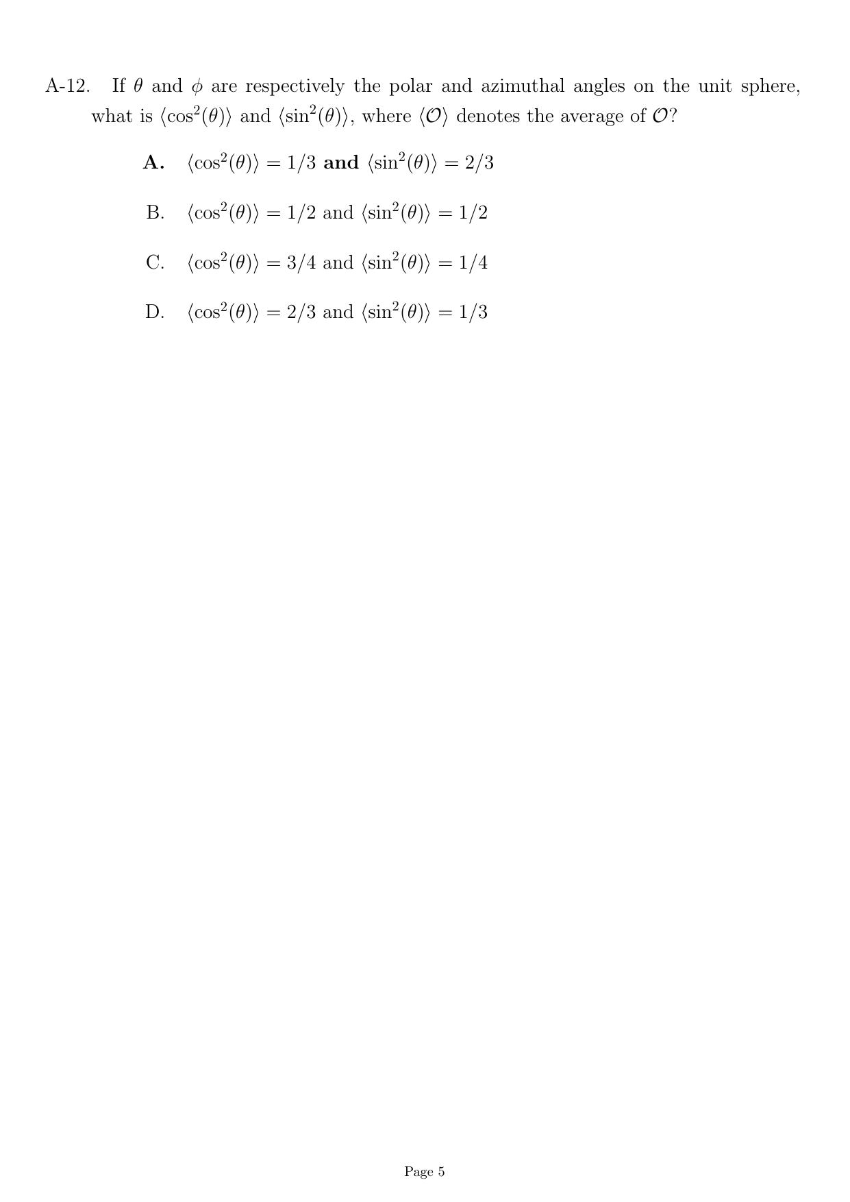 JEST 2022 Physics Question Paper with Answer key - Page 5