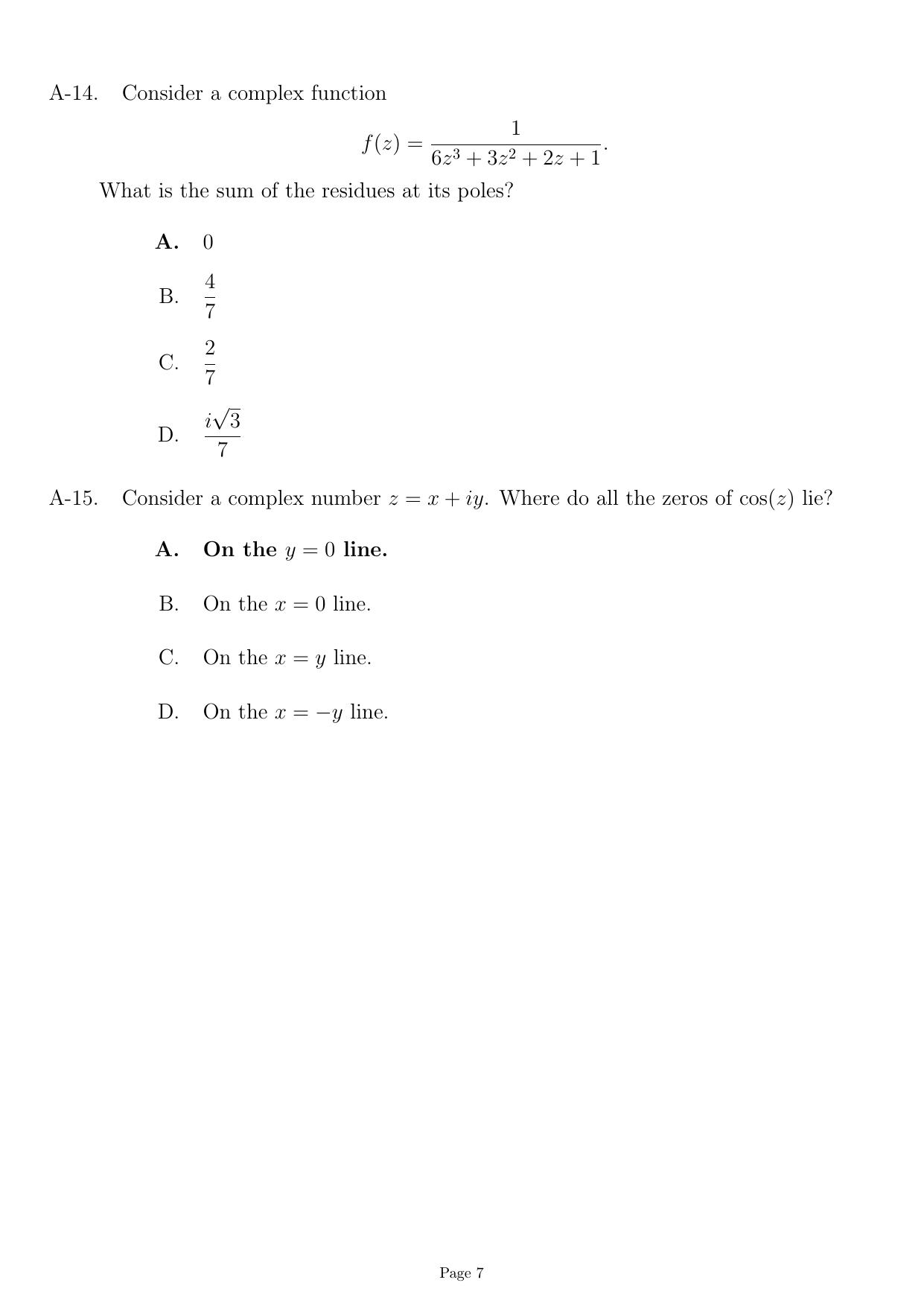JEST 2022 Physics Question Paper with Answer key - Page 7