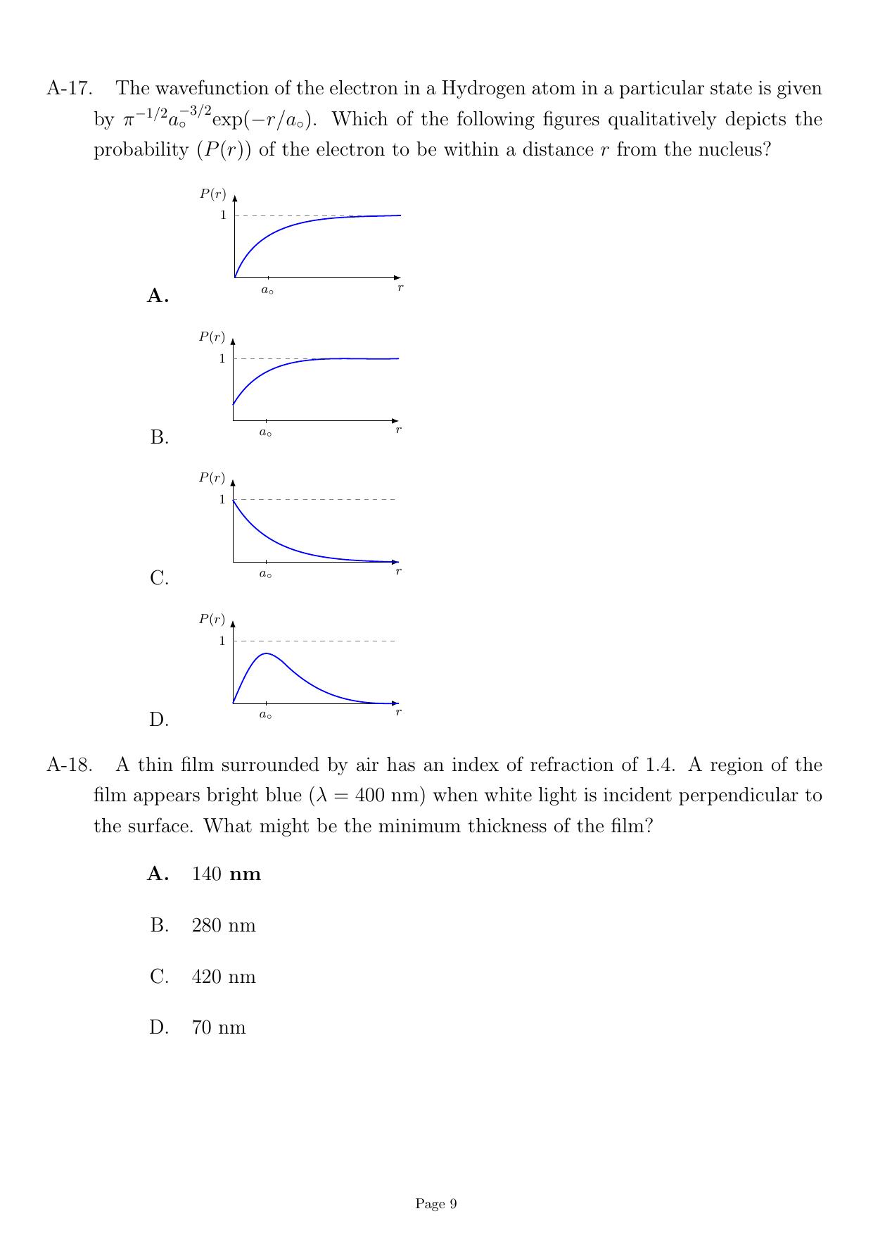 JEST 2022 Physics Question Paper with Answer key - Page 9