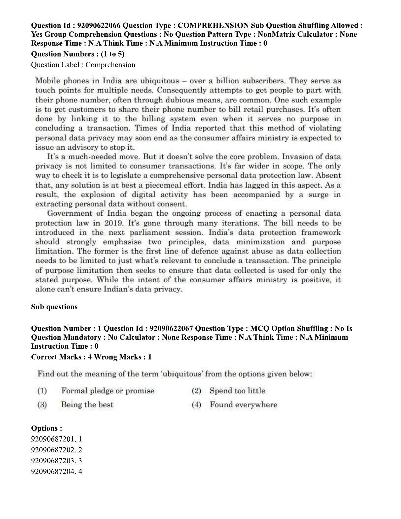 CUET PG 2023: SCQP11 – Environmental Sciences/Studies Eng-Shift 1 (24-06-2023) Question Paper - Page 2