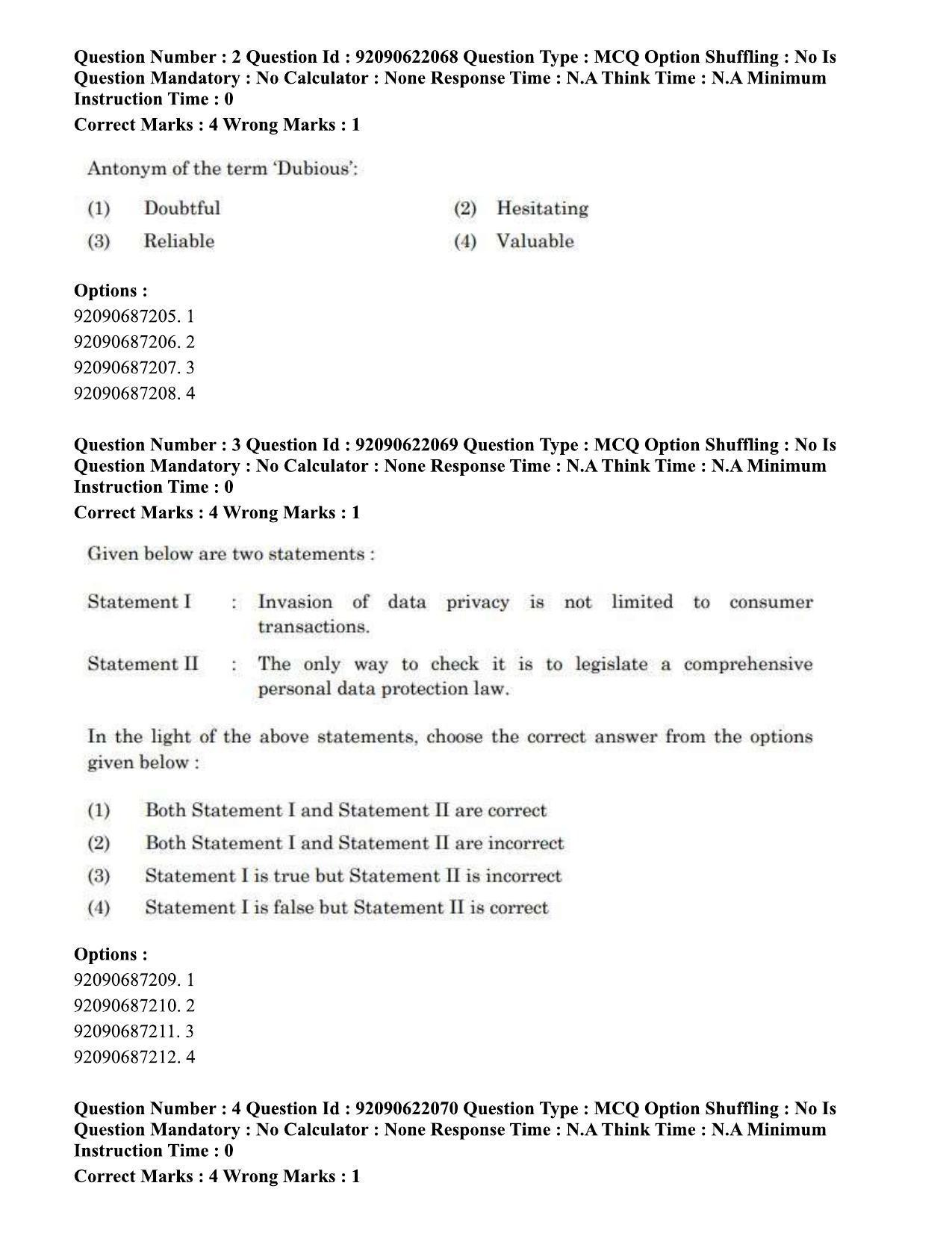 CUET PG 2023: SCQP11 – Environmental Sciences/Studies Eng-Shift 1 (24-06-2023) Question Paper - Page 3