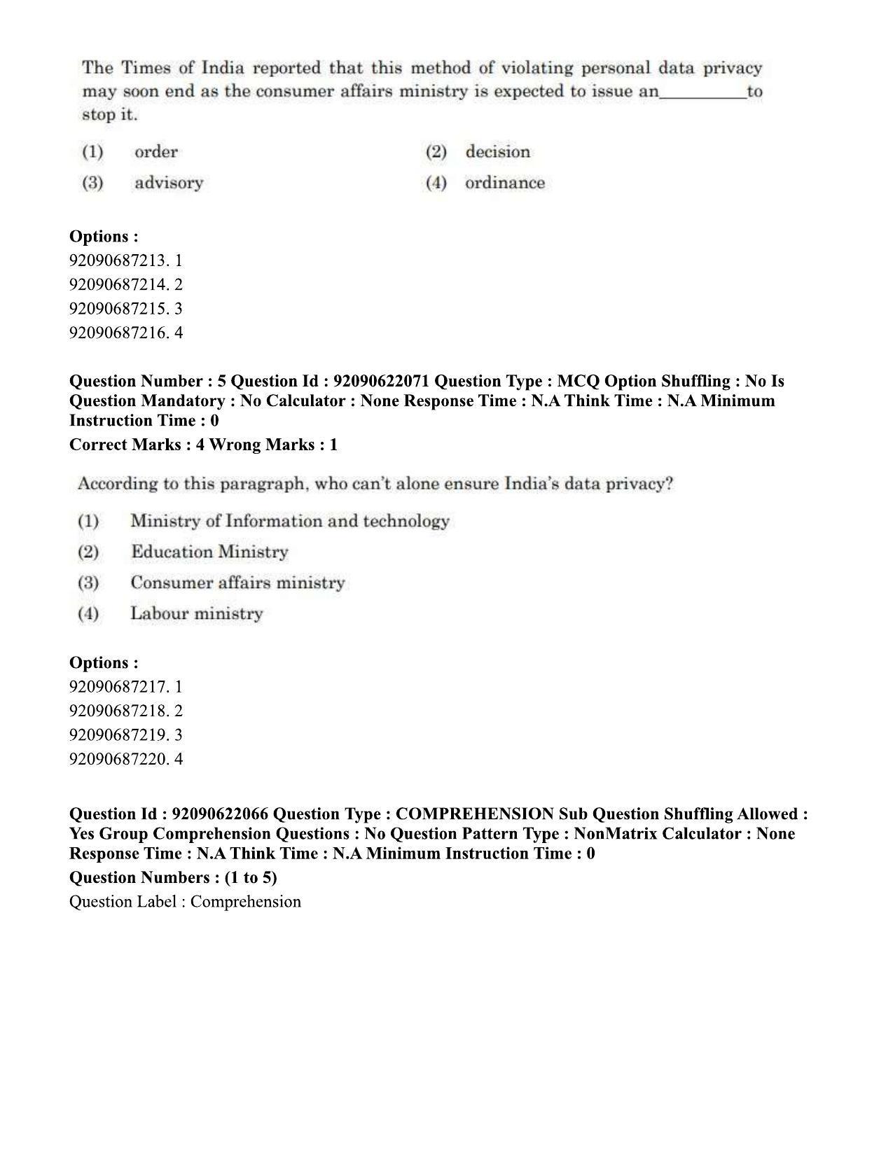 CUET PG 2023: SCQP11 – Environmental Sciences/Studies Eng-Shift 1 (24-06-2023) Question Paper - Page 4