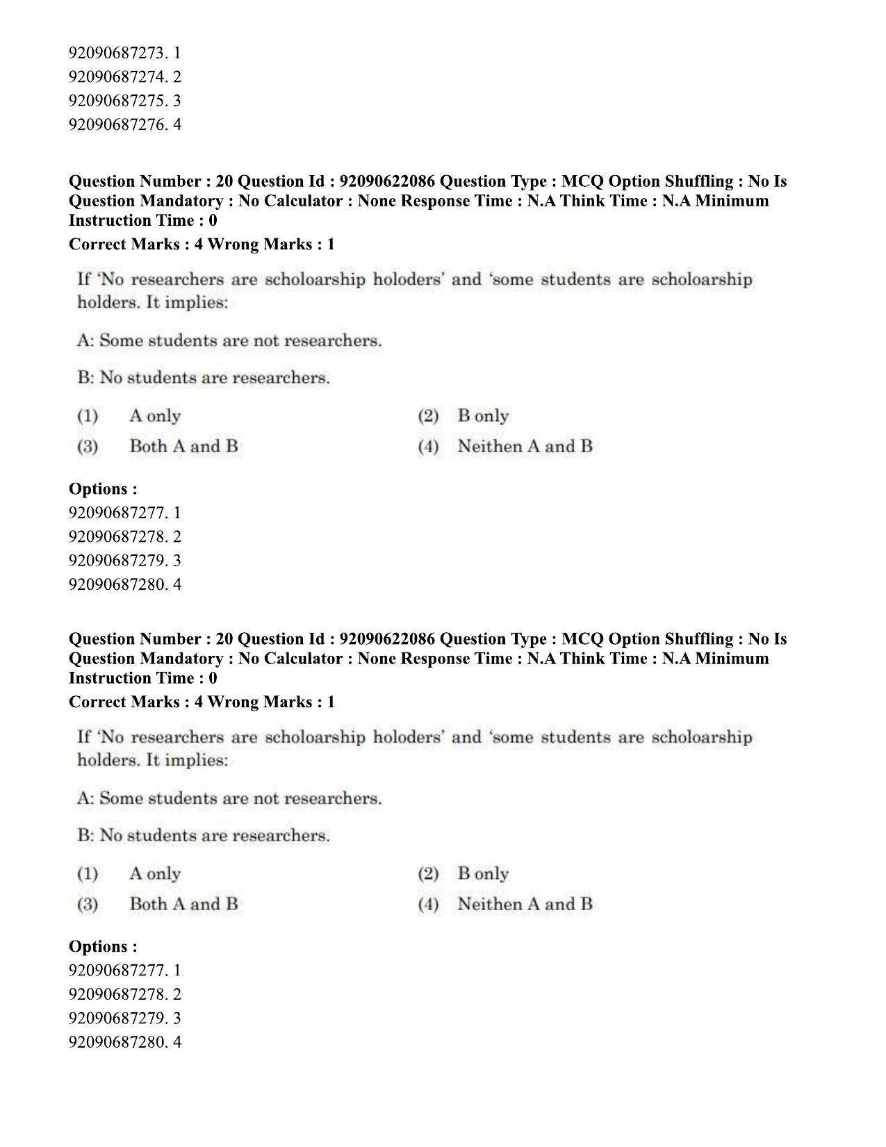 CUET PG 2023: SCQP11 – Environmental Sciences/Studies Eng-Shift 1 (24-06-2023) Question Paper - Page 20