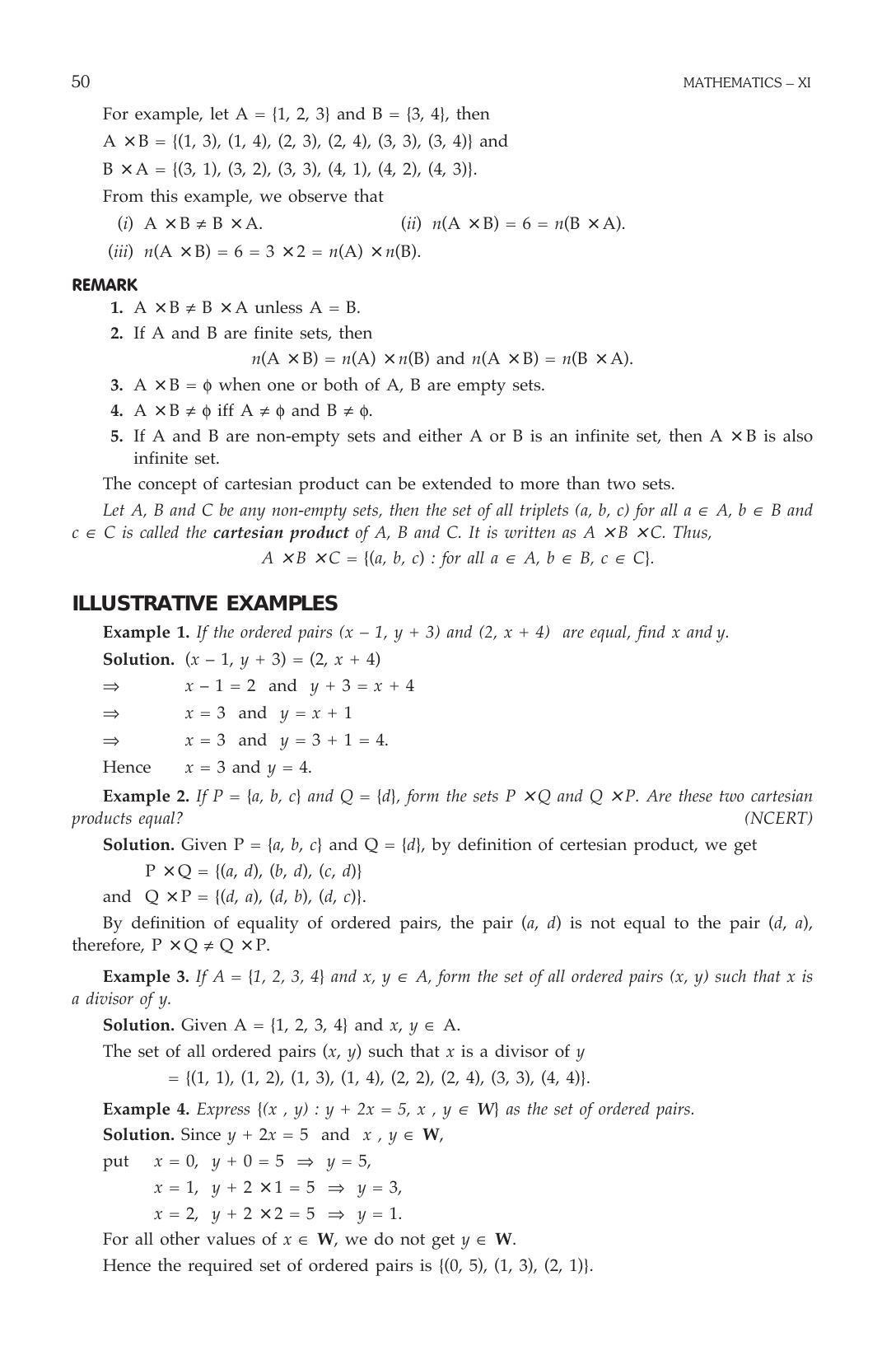 ML Aggarwal Class 11 Solutions: Relations and Functions - Page 2