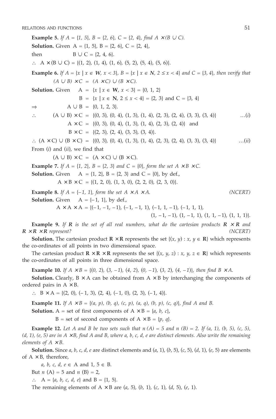 ML Aggarwal Class 11 Solutions: Relations and Functions - Page 3