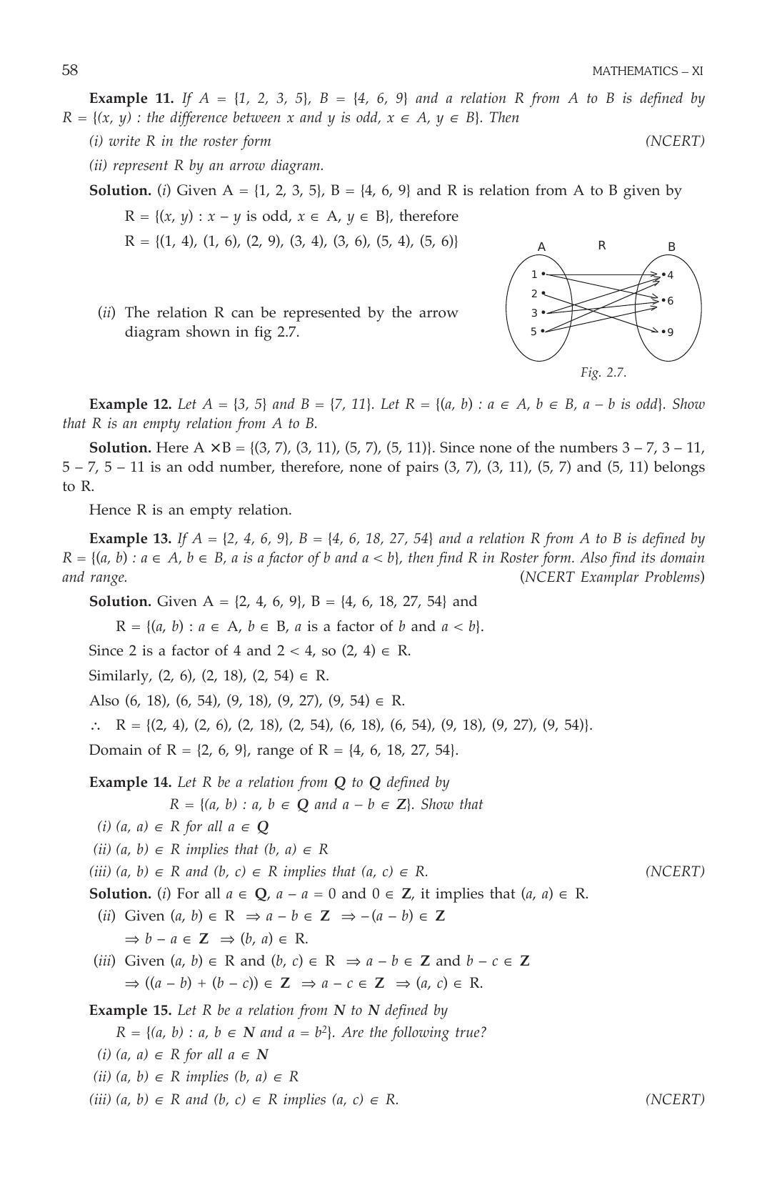 ML Aggarwal Class 11 Solutions: Relations and Functions - Page 10