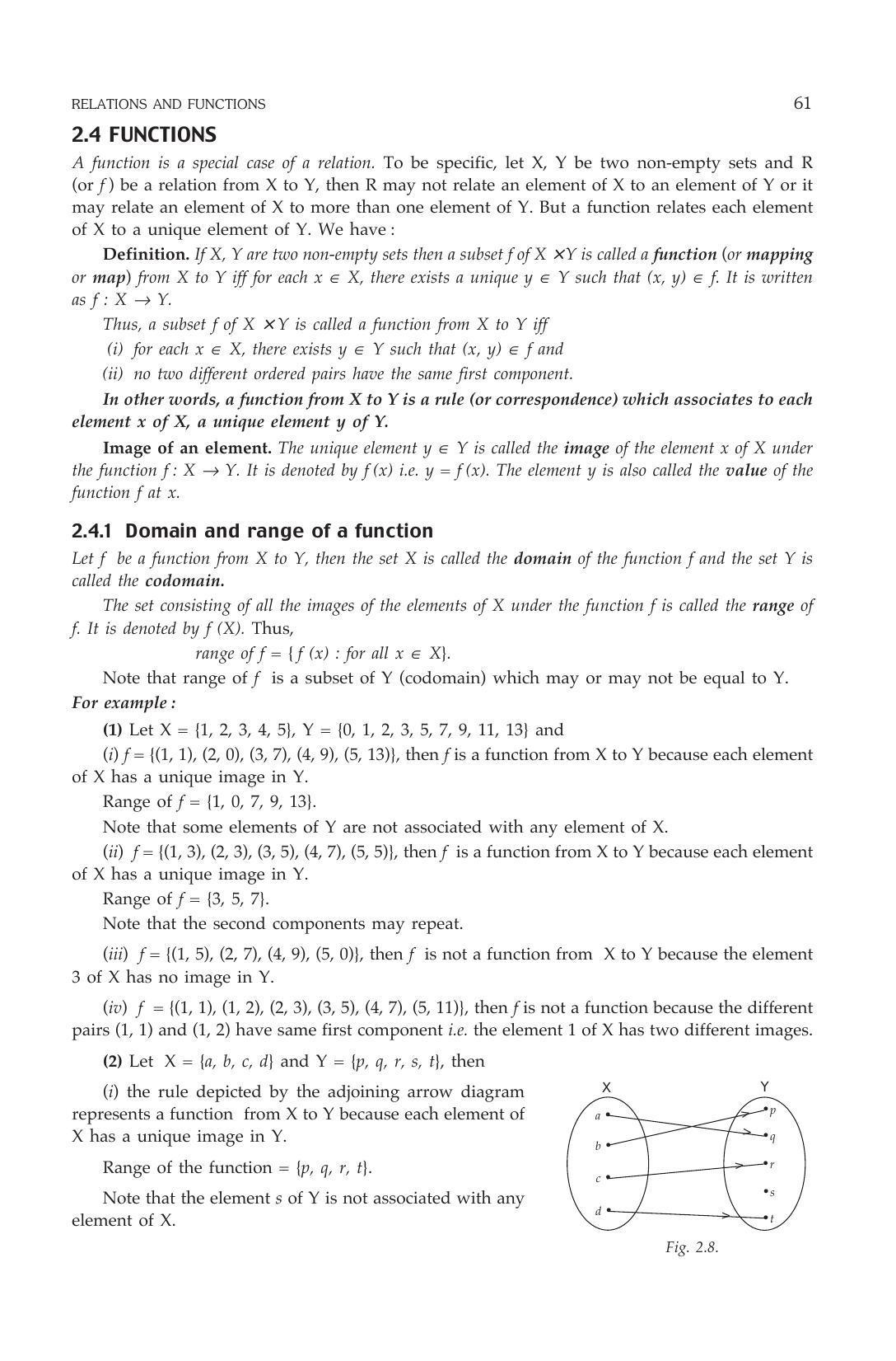 ML Aggarwal Class 11 Solutions: Relations and Functions - Page 13