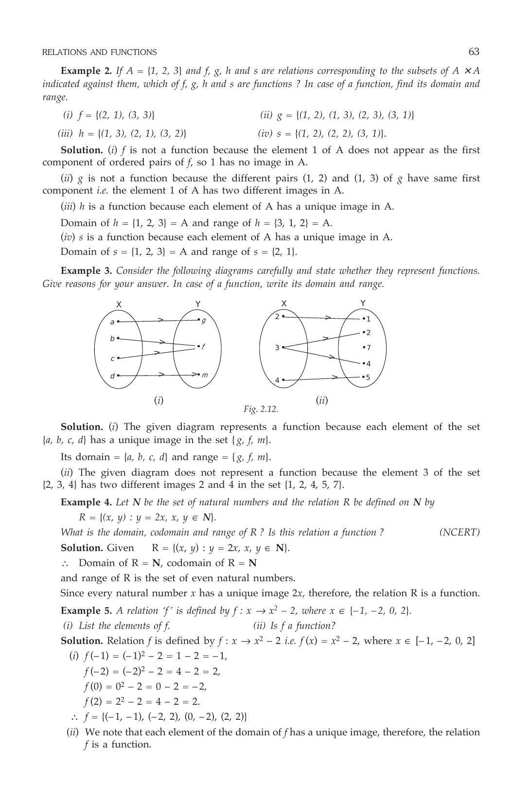 ML Aggarwal Class 11 Solutions: Relations and Functions - Page 15