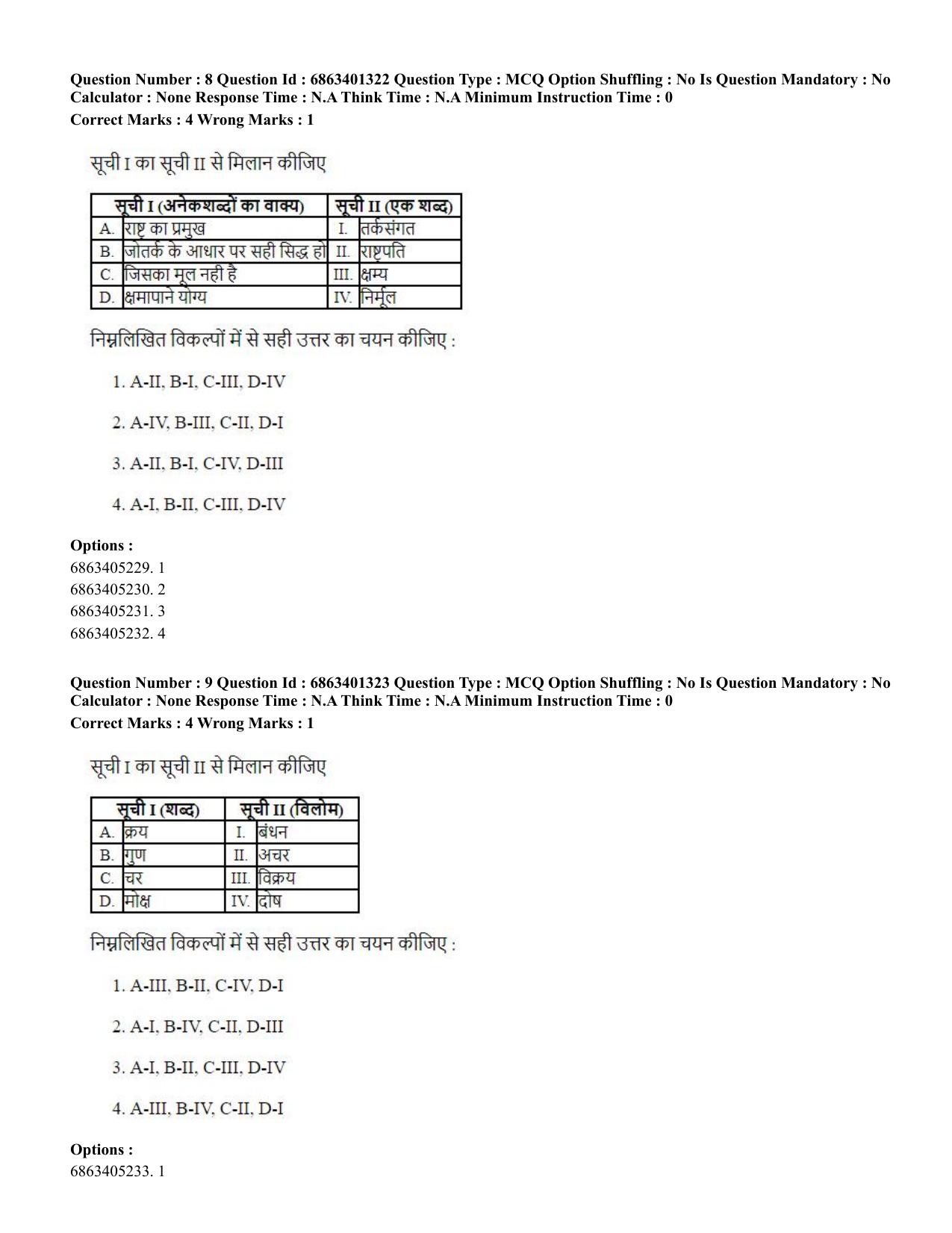 CUET PG 2023: MTQP11 – Water Engineering and Management (Hindi)-Shift 2 (05-06-2023) Question Paper - Page 10