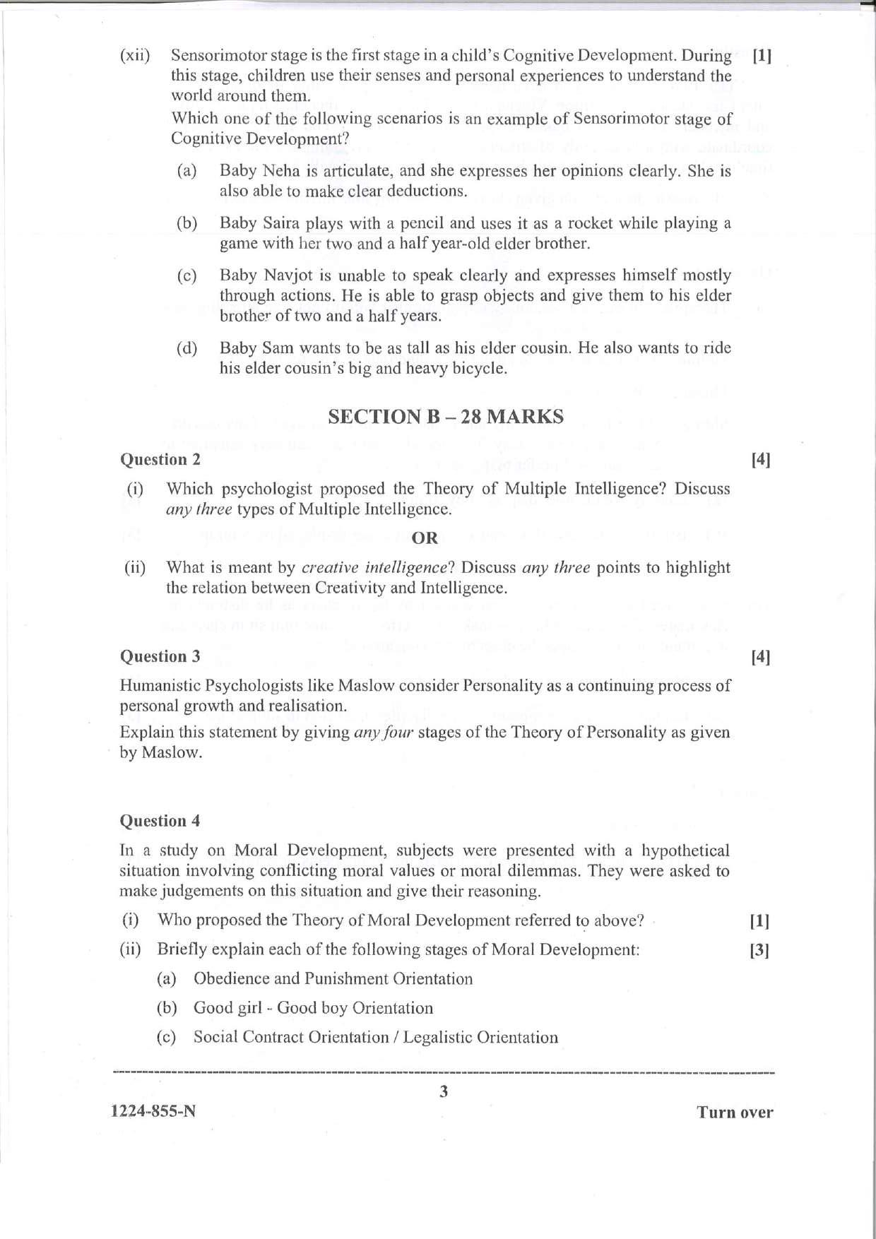 ISC Class 12 Psychology 2024 Question Paper - Page 3