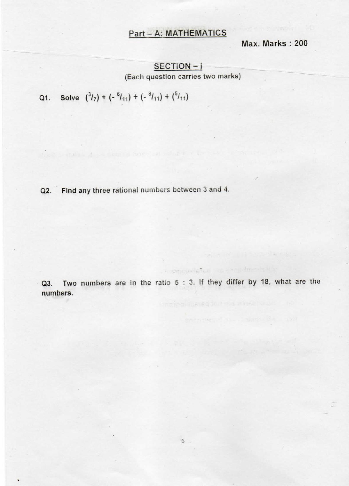 Sainik School Class 9 Question Paper 2015 in English - Page 2