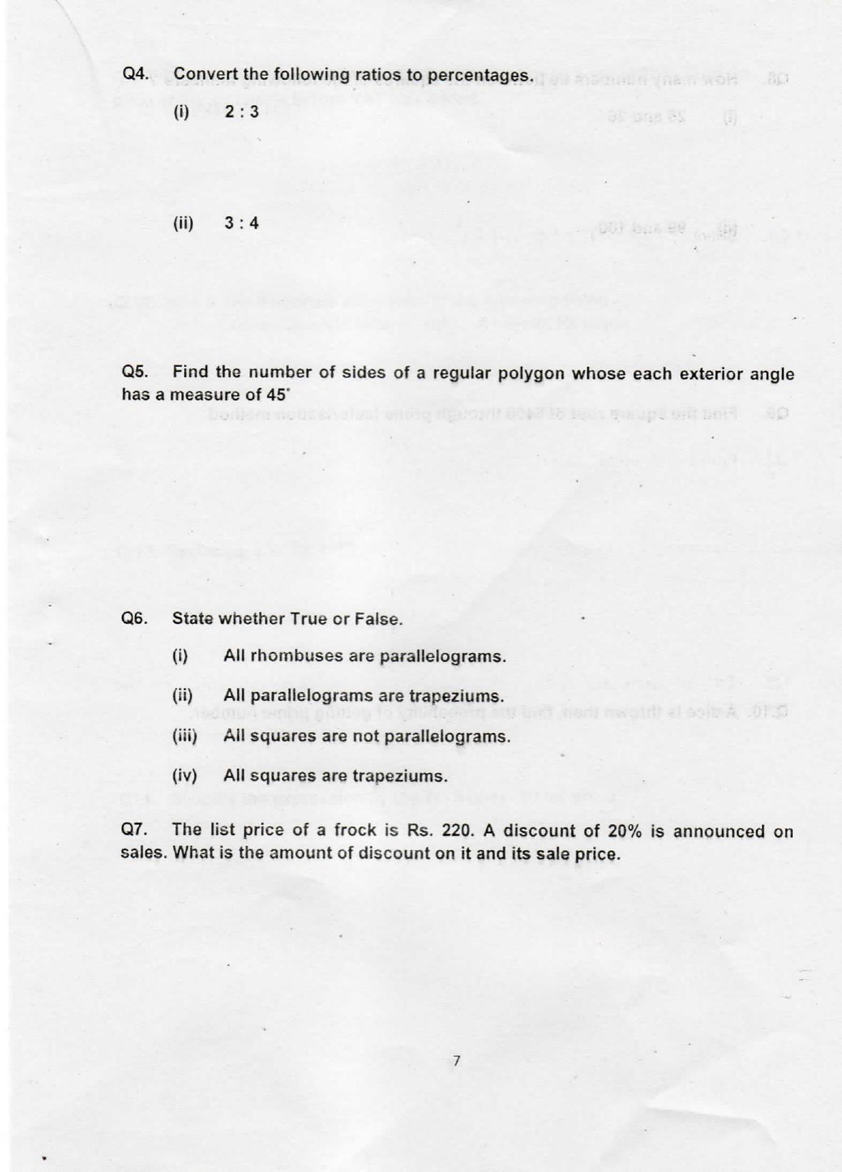 Sainik School Class 9 Question Paper 2015 in English - Page 3
