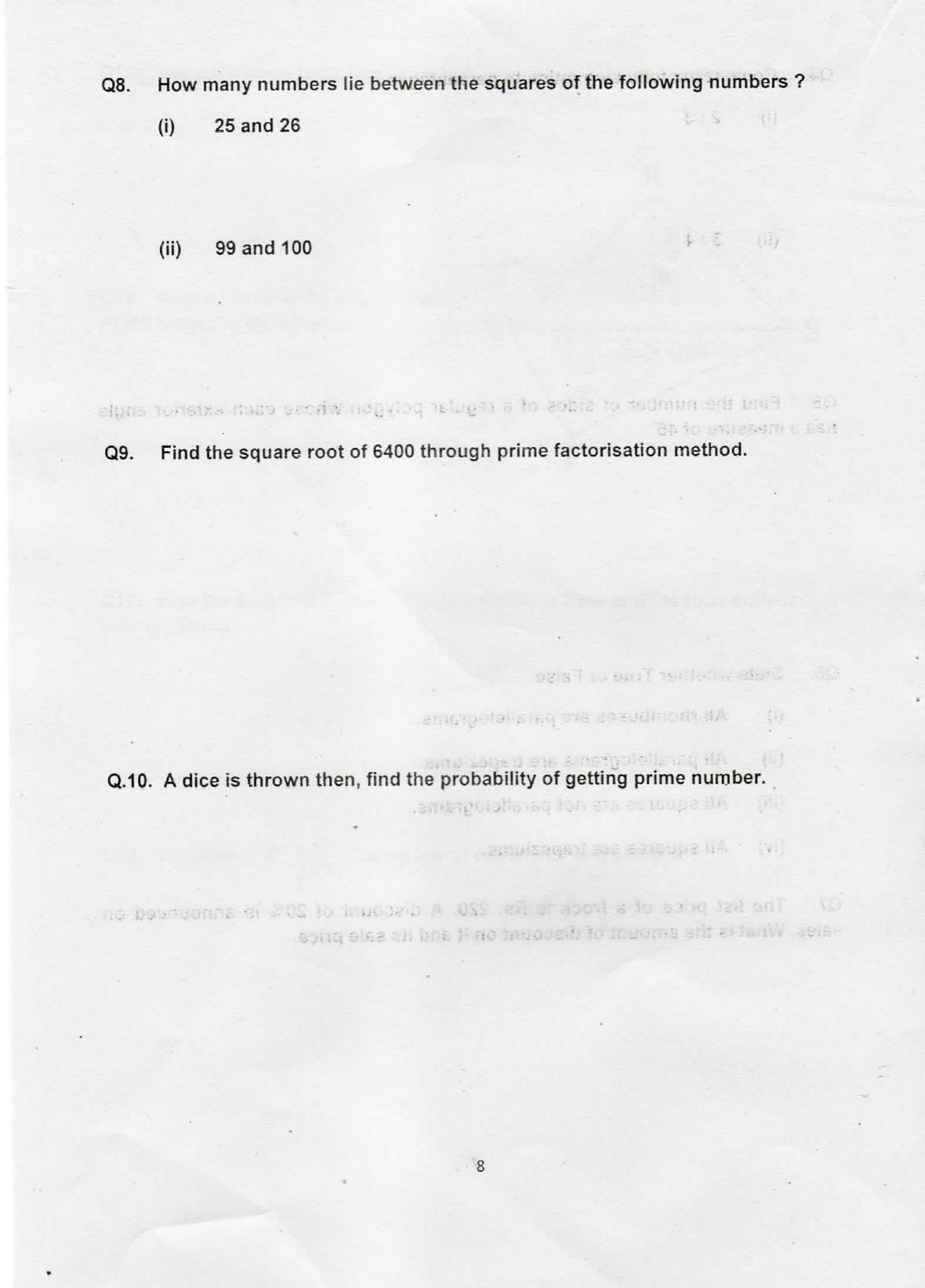 Sainik School Class 9 Question Paper 2015 in English - Page 4
