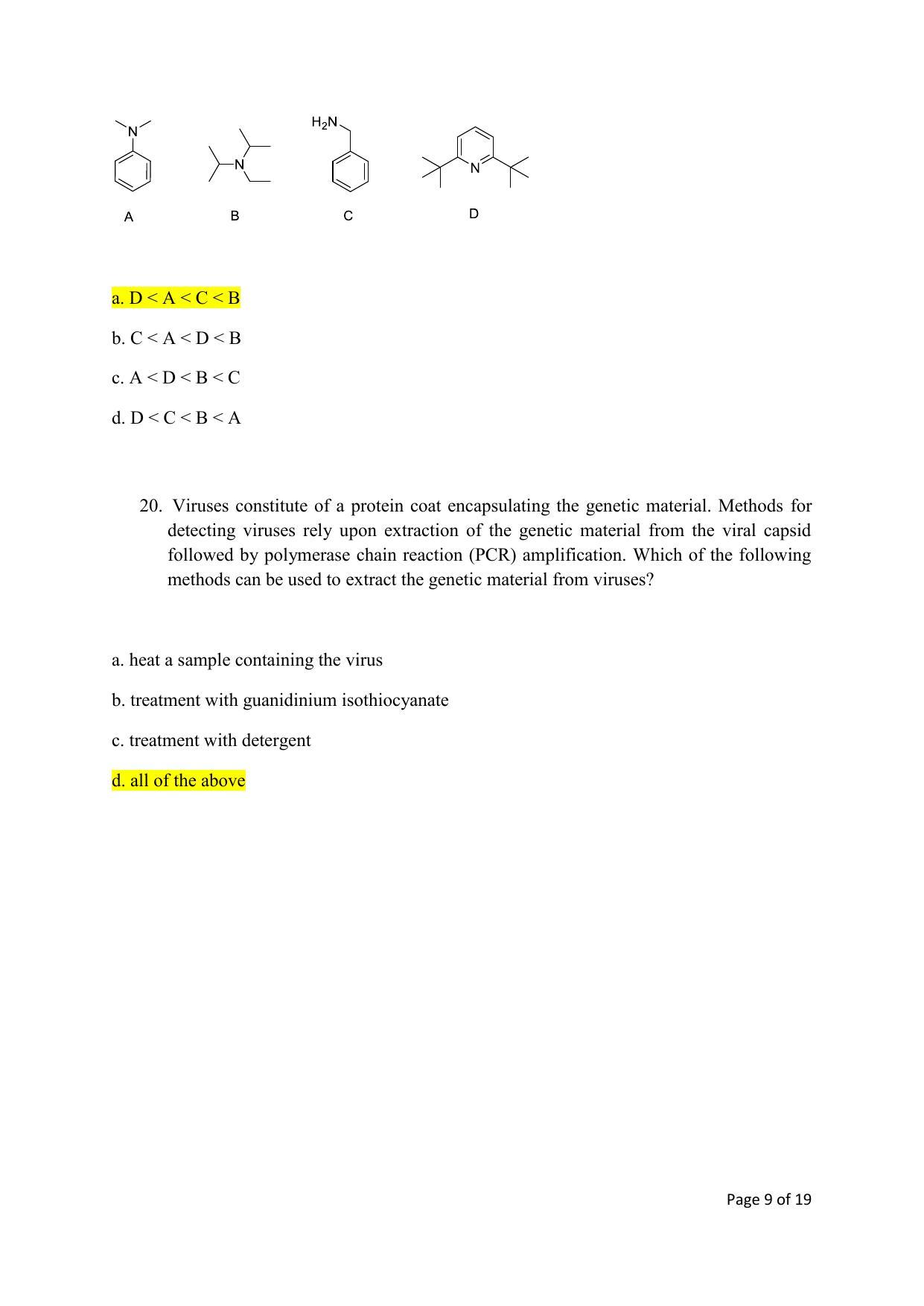 TIFR GS 2021 Chemistry Question Paper - Page 9