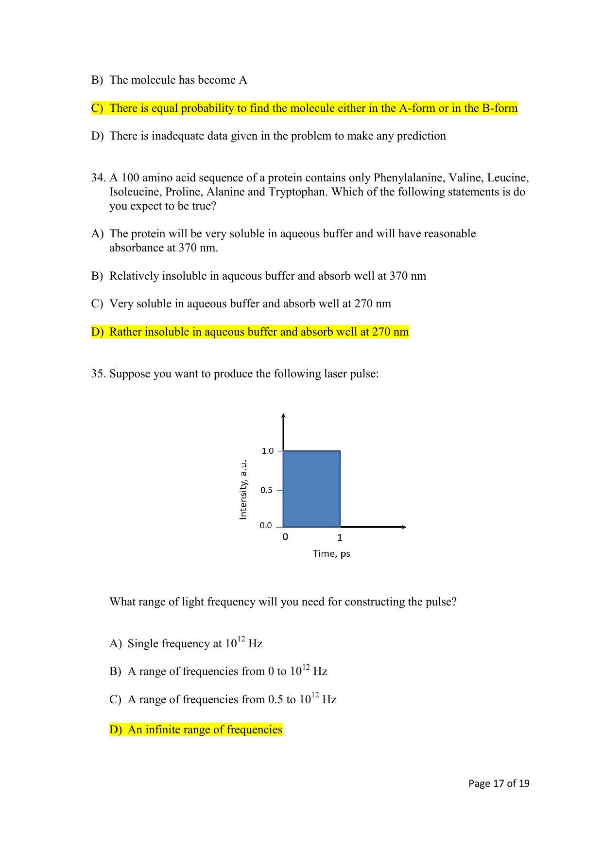 TIFR GS 2021 Chemistry Question Paper - Page 17