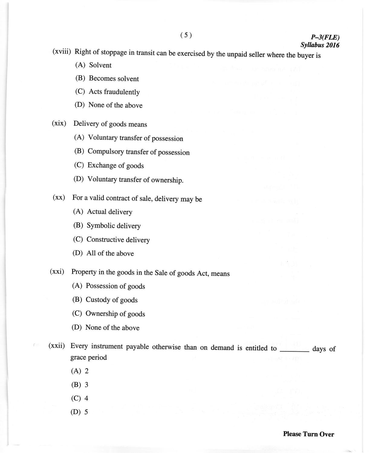 ICMAI June 2018 Fundamentals of Laws and Ethics Question Paper - Page 5
