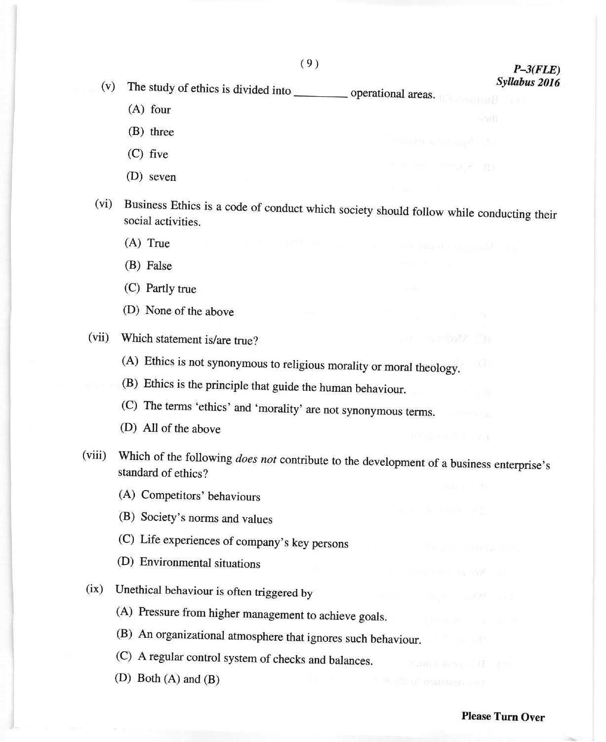 ICMAI June 2018 Fundamentals of Laws and Ethics Question Paper - Page 9