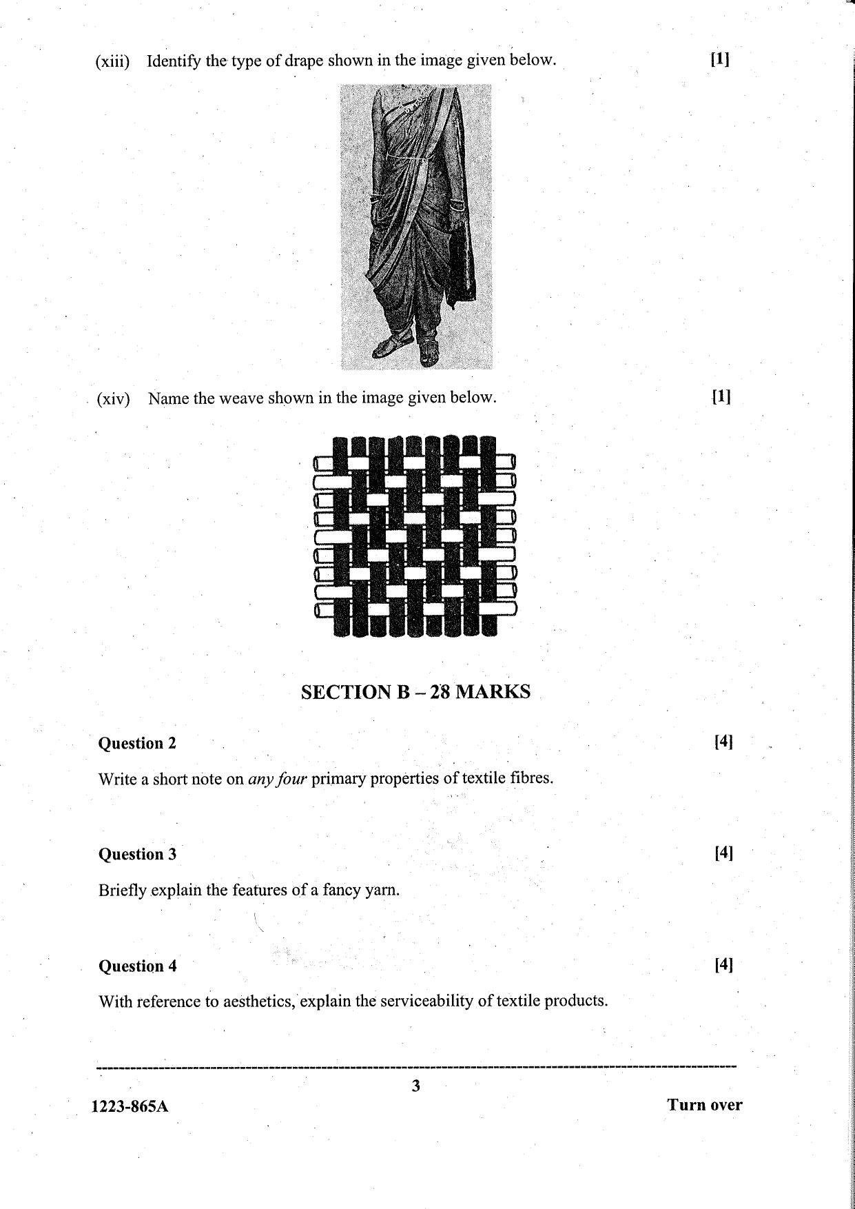 ISC Class 12 Fashion Designing 2023 Question Paper - Page 3