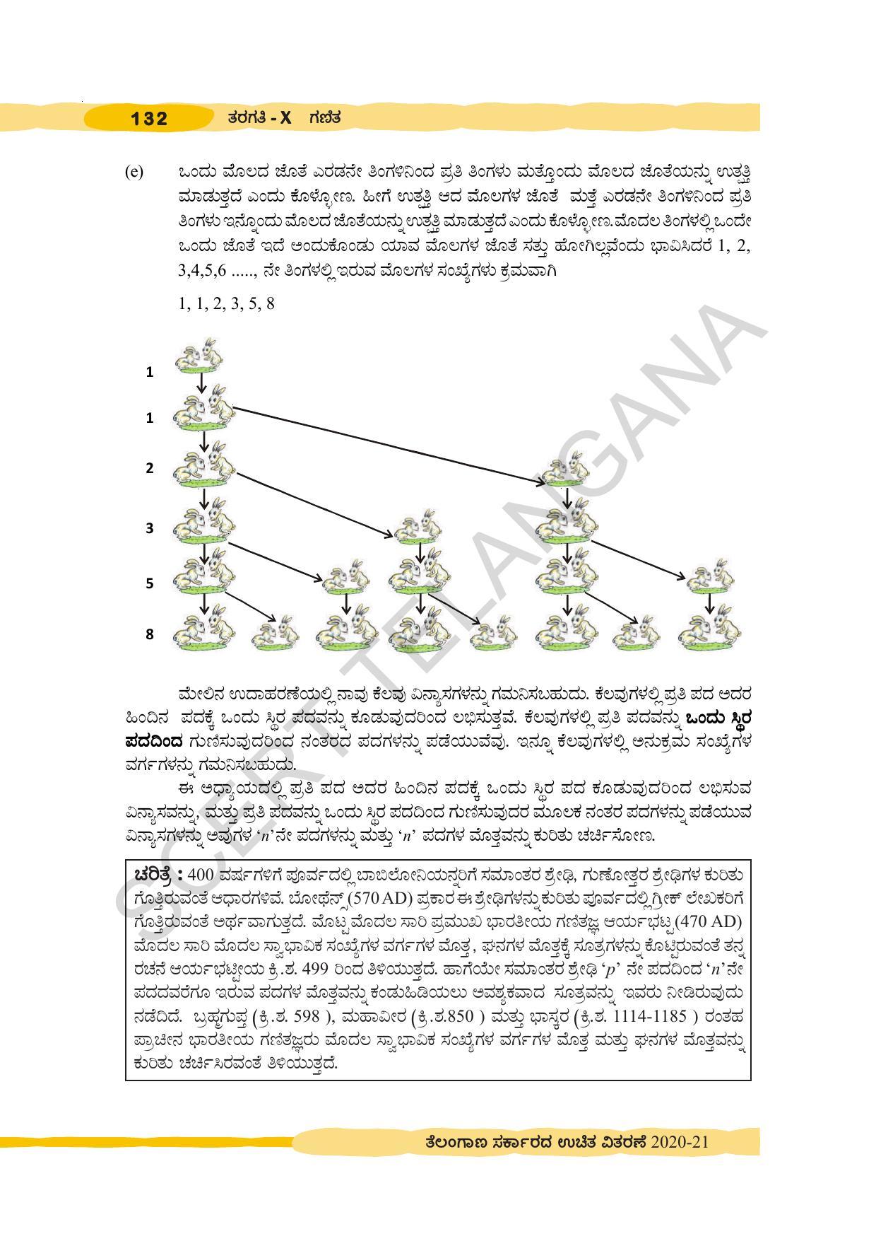 TS SCERT Class 10 Maths (Kannda Medium) Text Book - Page 142