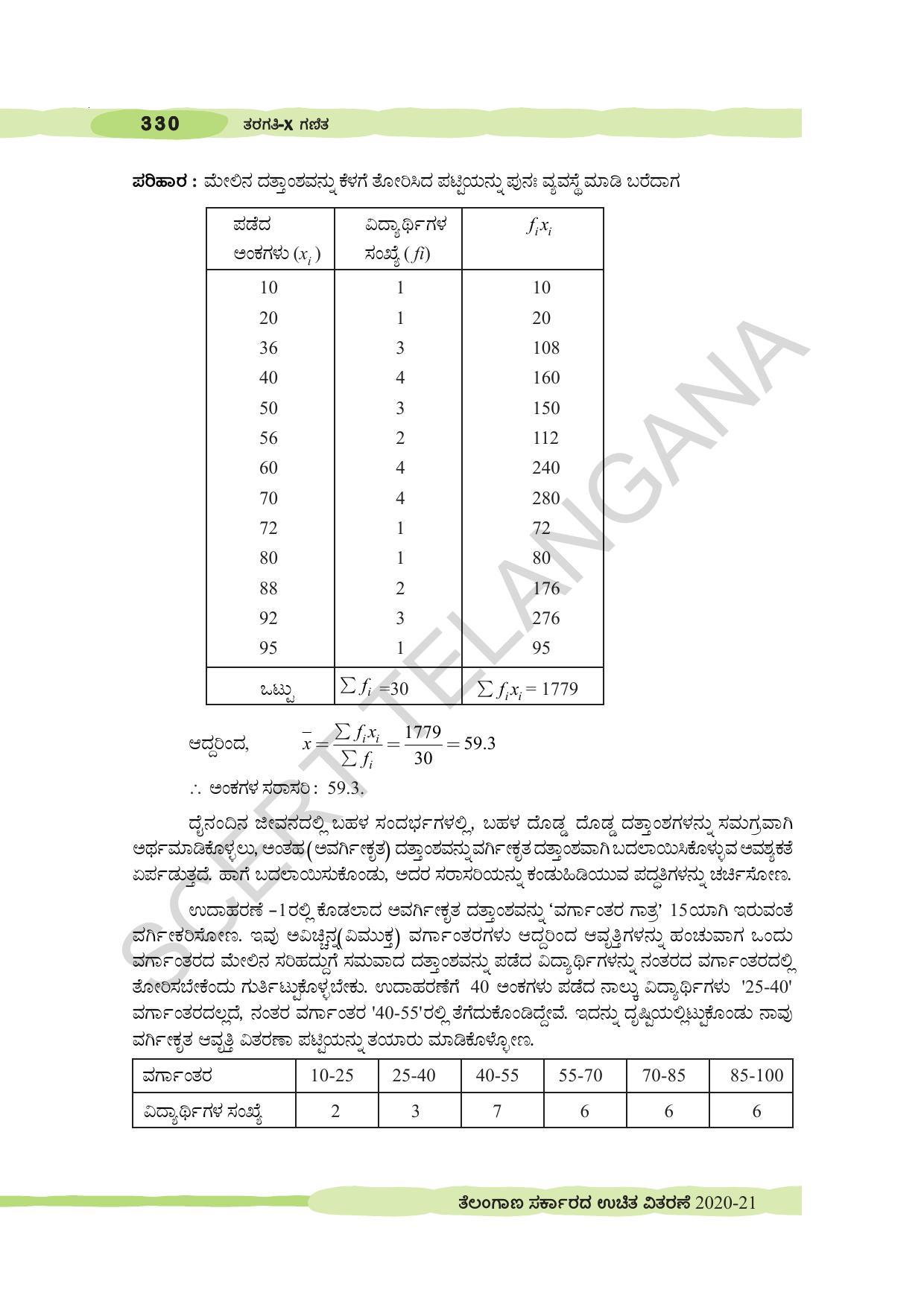 TS SCERT Class 10 Maths (Kannda Medium) Text Book - Page 340