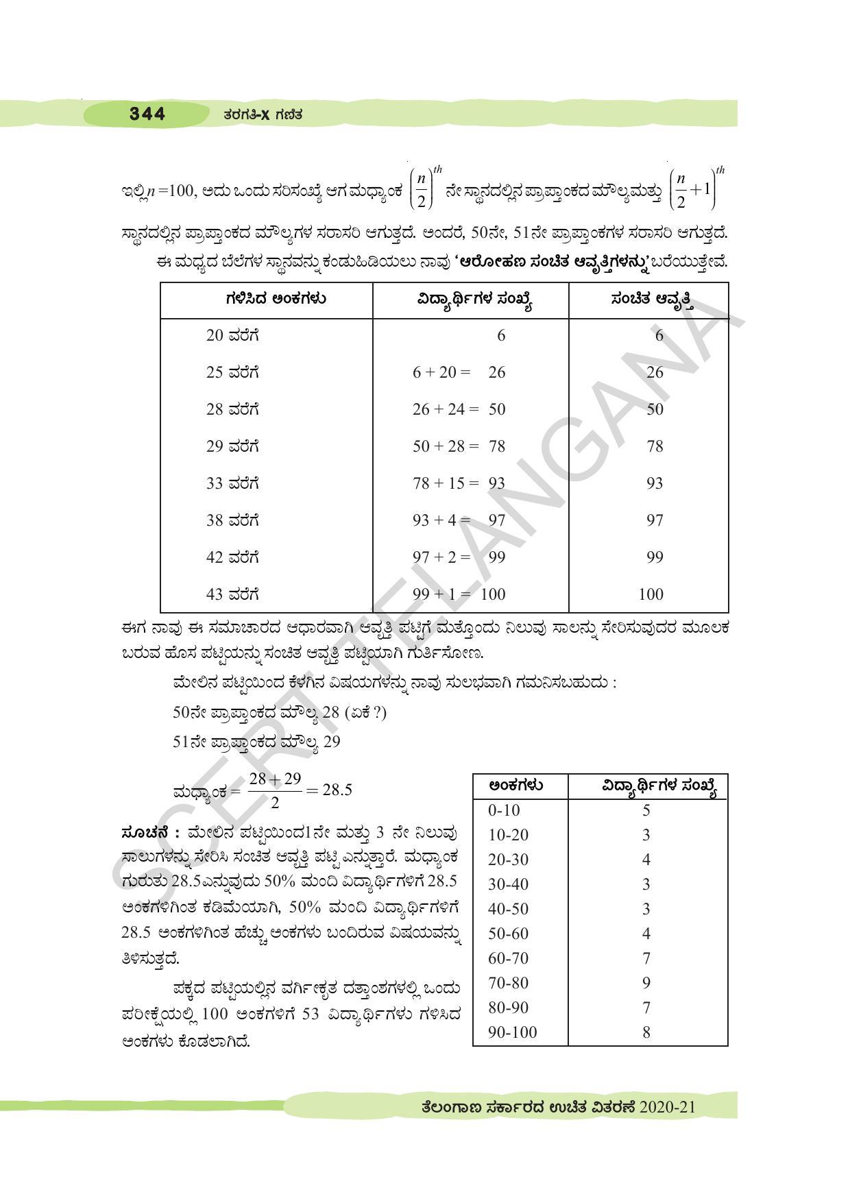 TS SCERT Class 10 Maths (Kannda Medium) Text Book - Page 354