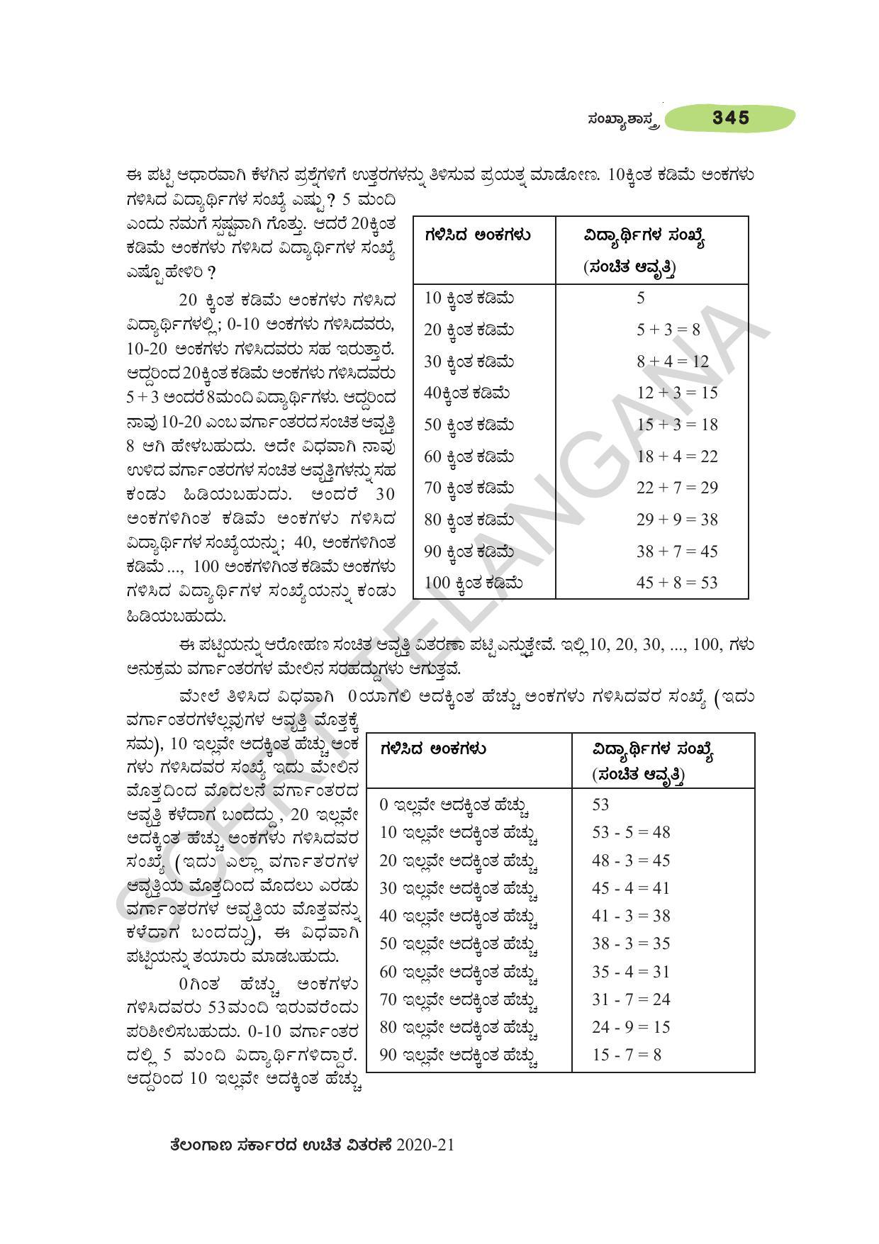 TS SCERT Class 10 Maths (Kannda Medium) Text Book - Page 355