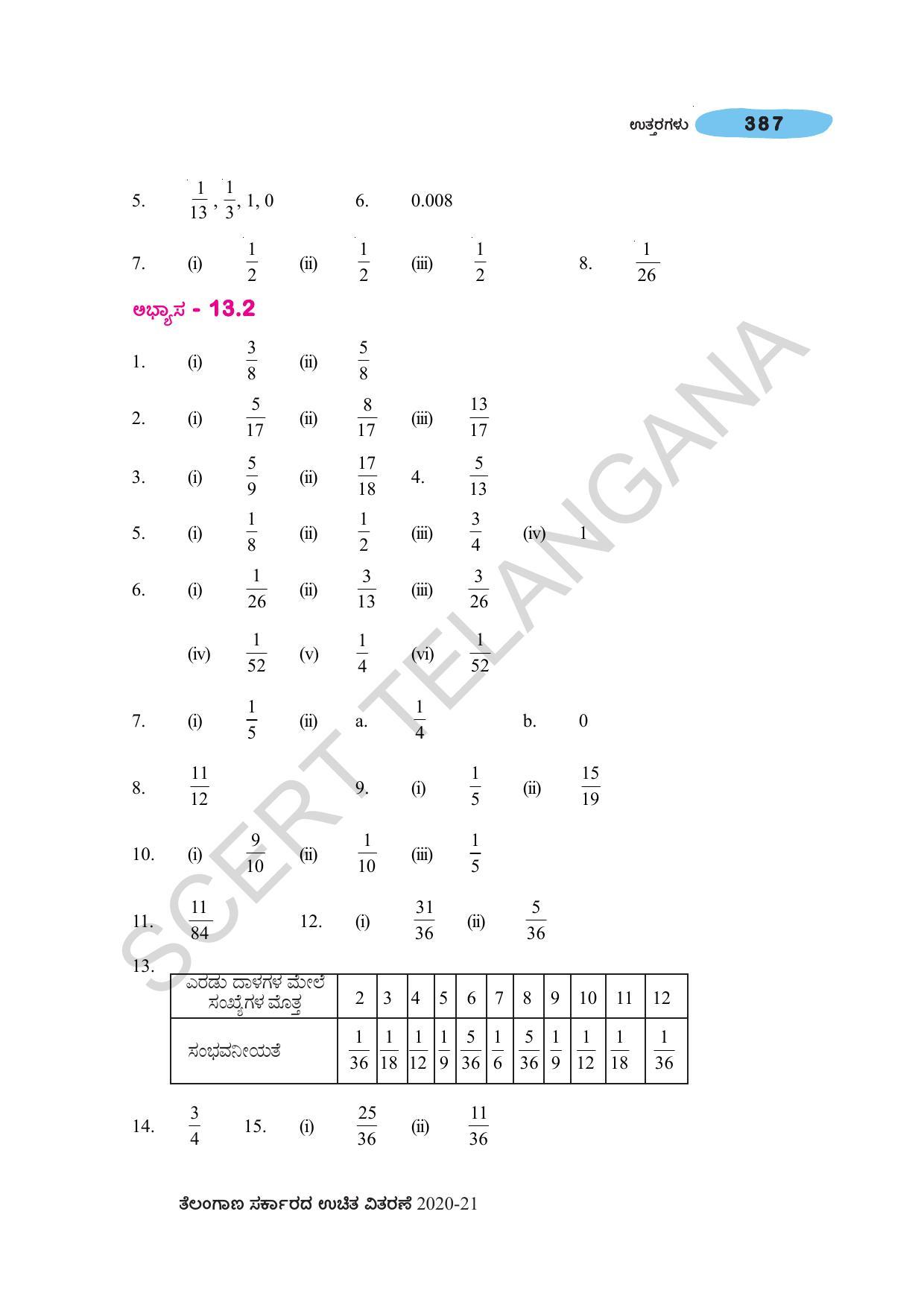 TS SCERT Class 10 Maths (Kannda Medium) Text Book - Page 397