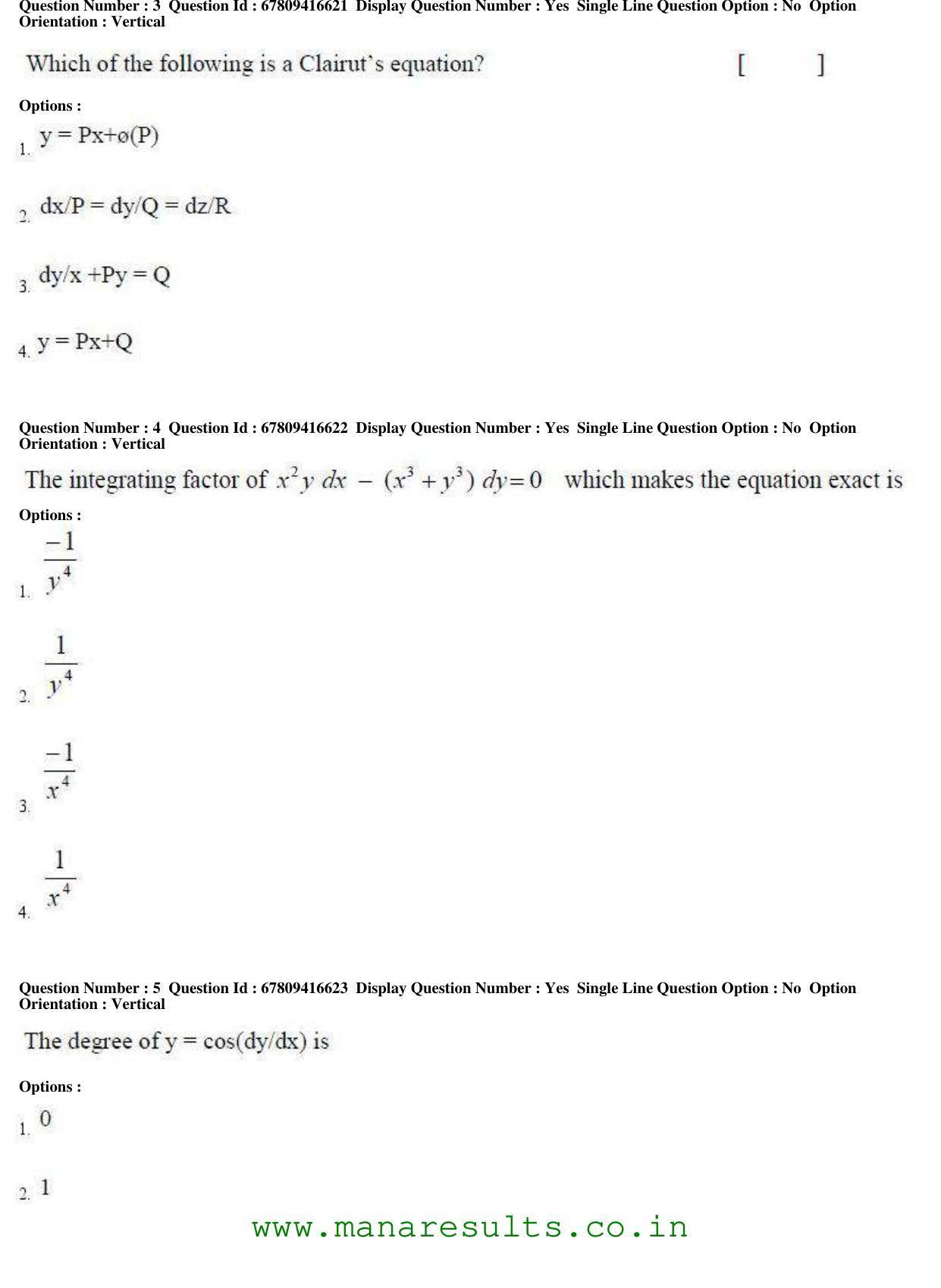 AP ECET 2018 - BSc Mathematics Old Previous Question Papers - Page 2