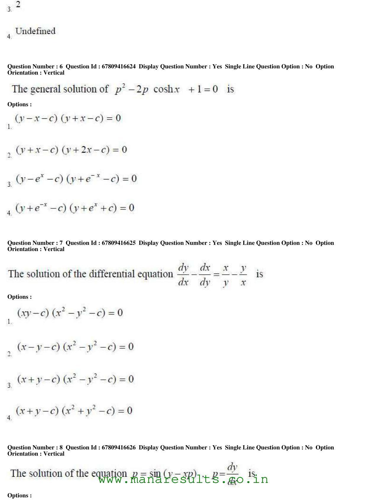 AP ECET 2018 - BSc Mathematics Old Previous Question Papers - Page 3