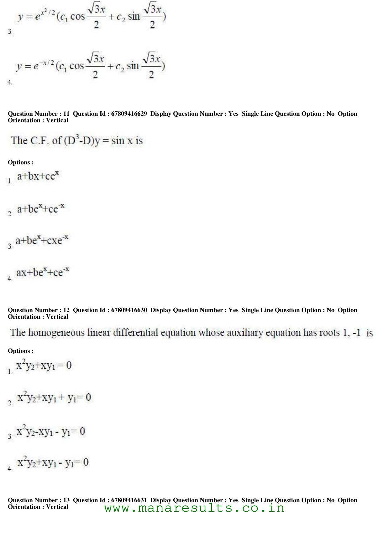AP ECET 2018 - BSc Mathematics Old Previous Question Papers - Page 5