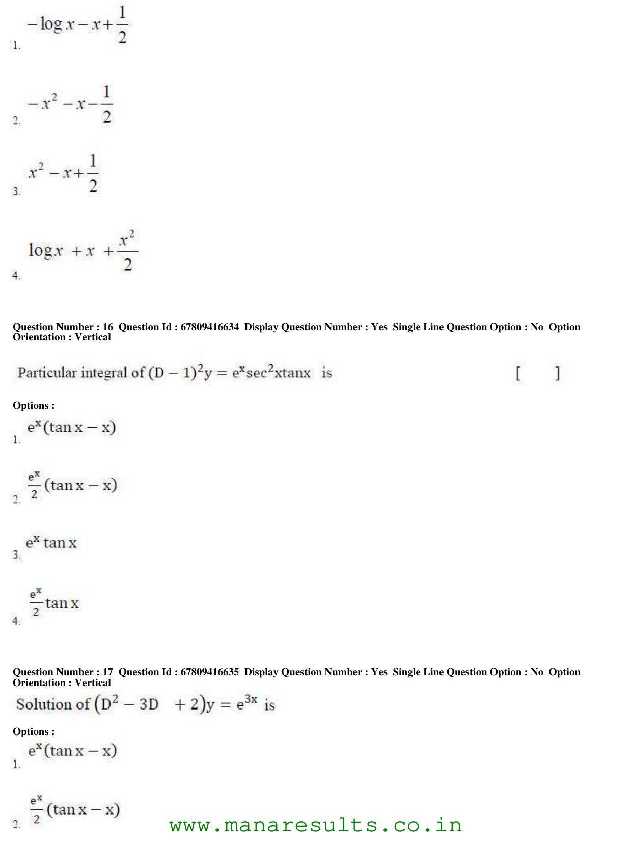 AP ECET 2018 - BSc Mathematics Old Previous Question Papers - Page 7