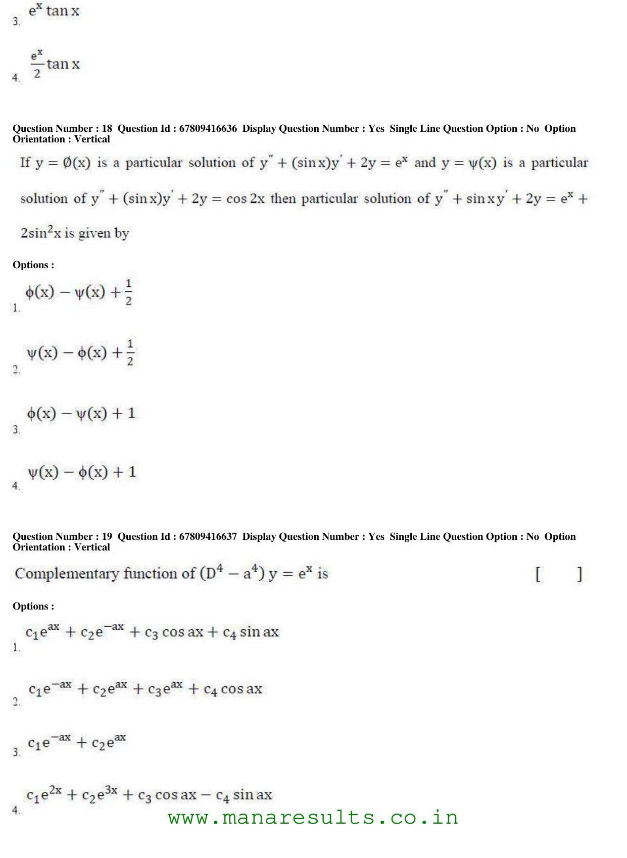 AP ECET 2018 - BSc Mathematics Old Previous Question Papers - Page 8