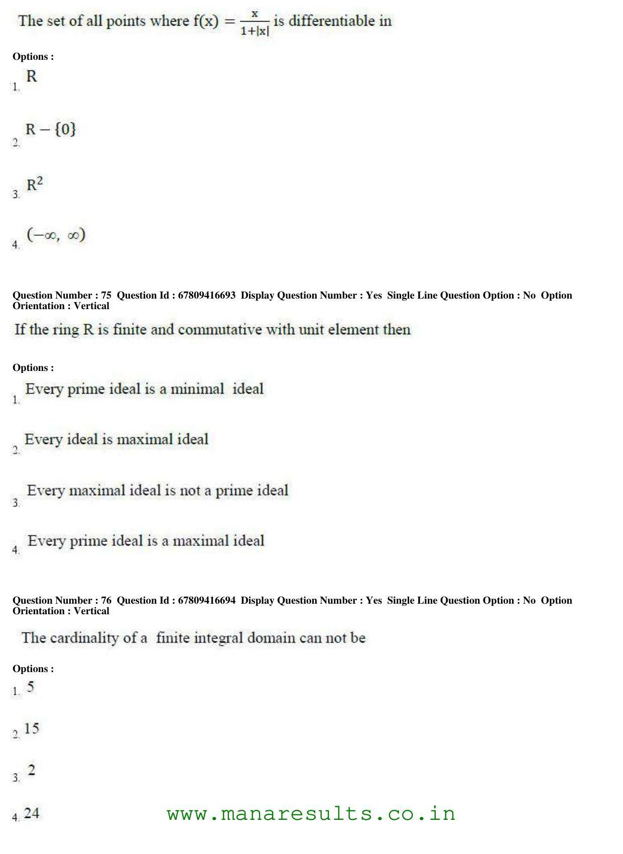 AP ECET 2018 - BSc Mathematics Old Previous Question Papers - Page 29