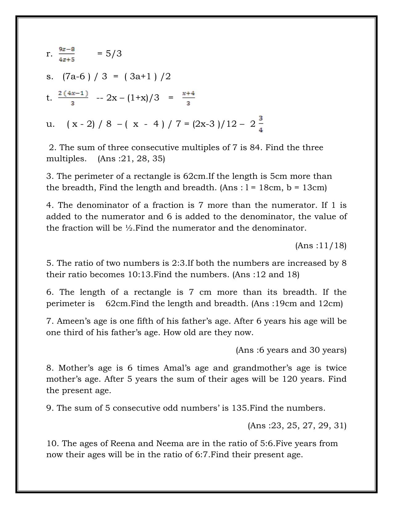 CBSE Worksheets for Class 8 Mathematics Assignment 19 - Page 2