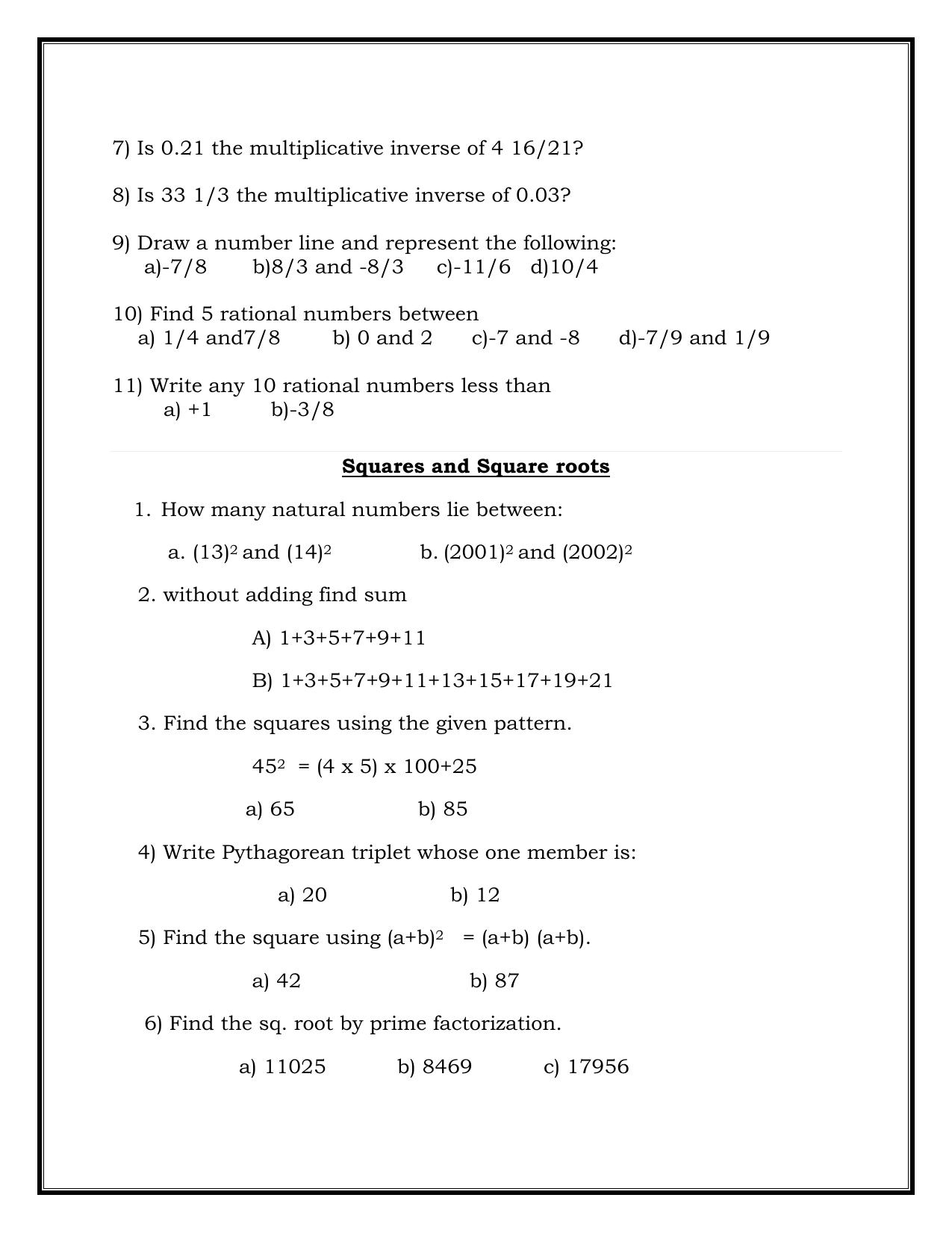 CBSE Worksheets for Class 8 Mathematics Assignment 19 - Page 4