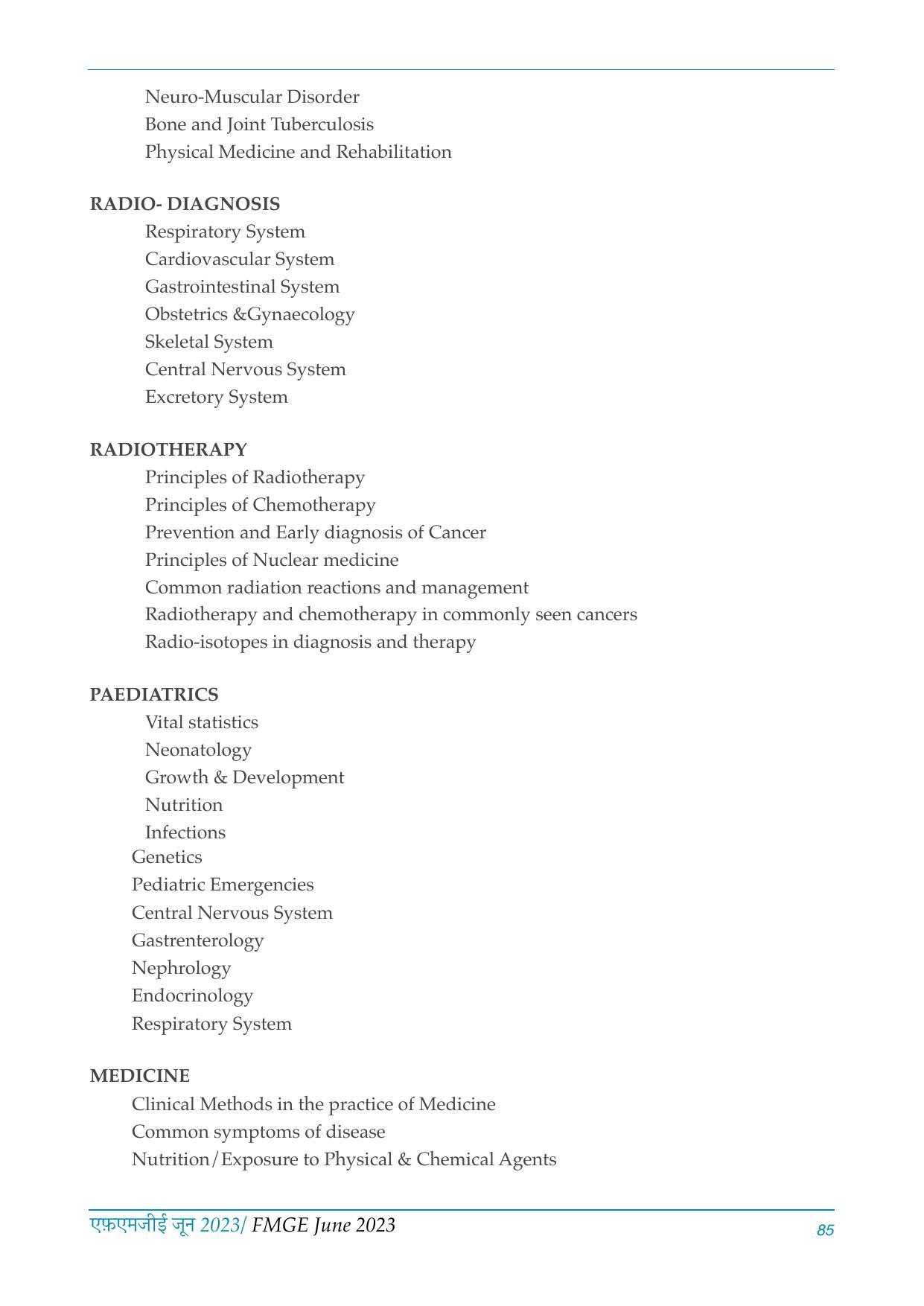FMGE Information Brochure 2023 - Page 85